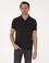 Siyah Slim Fit %100 Pamuk Kıvrılmaz Düğmeli Polo Yaka Basic Tişört