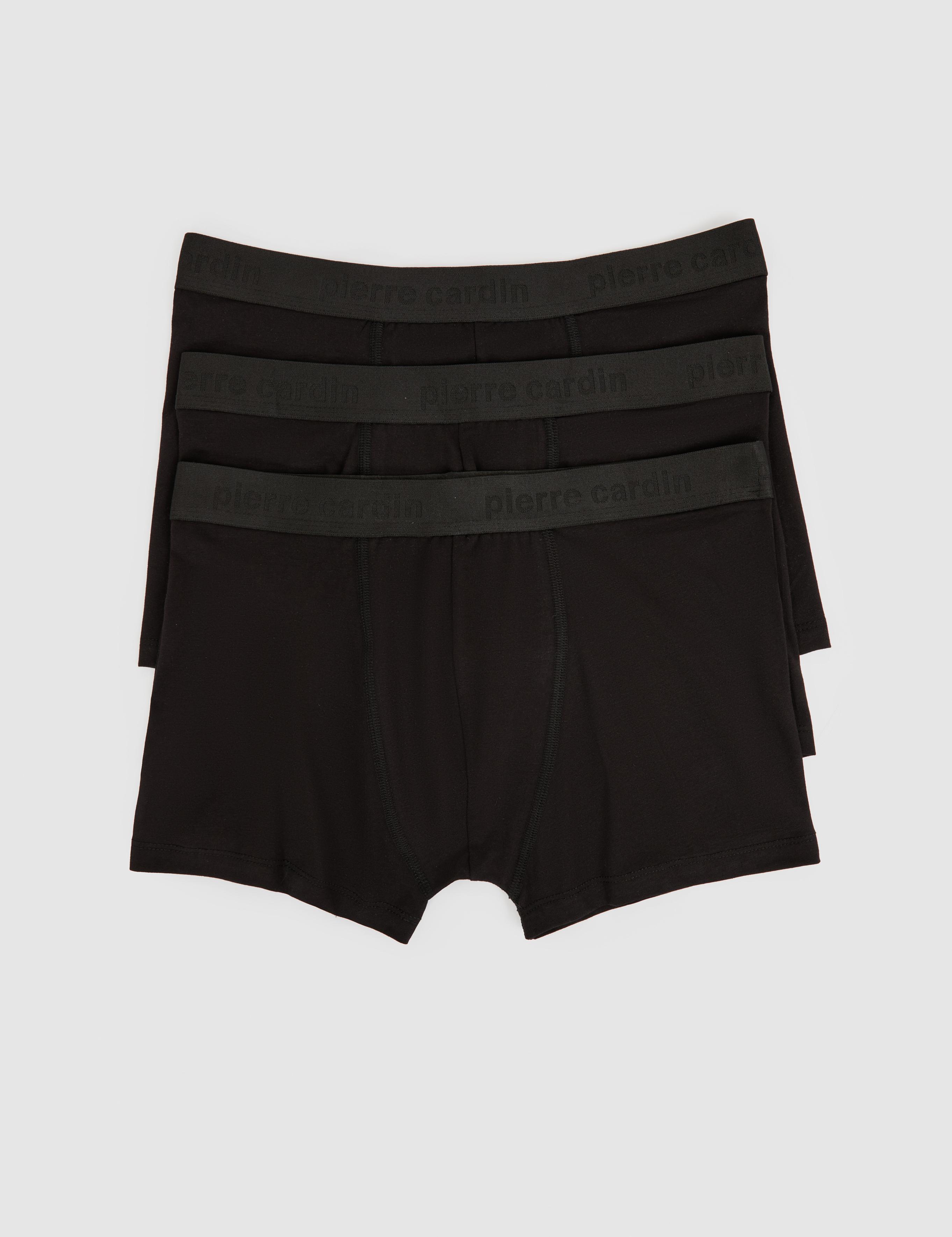 Siyah 3'lü İç Giyim Boxer Set