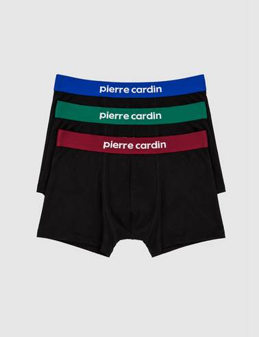 Siyah 3'lü İç Giyim Boxer Set