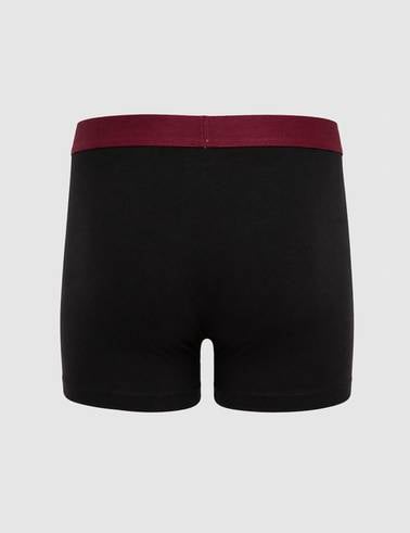 Siyah 3'lü İç Giyim Boxer Set