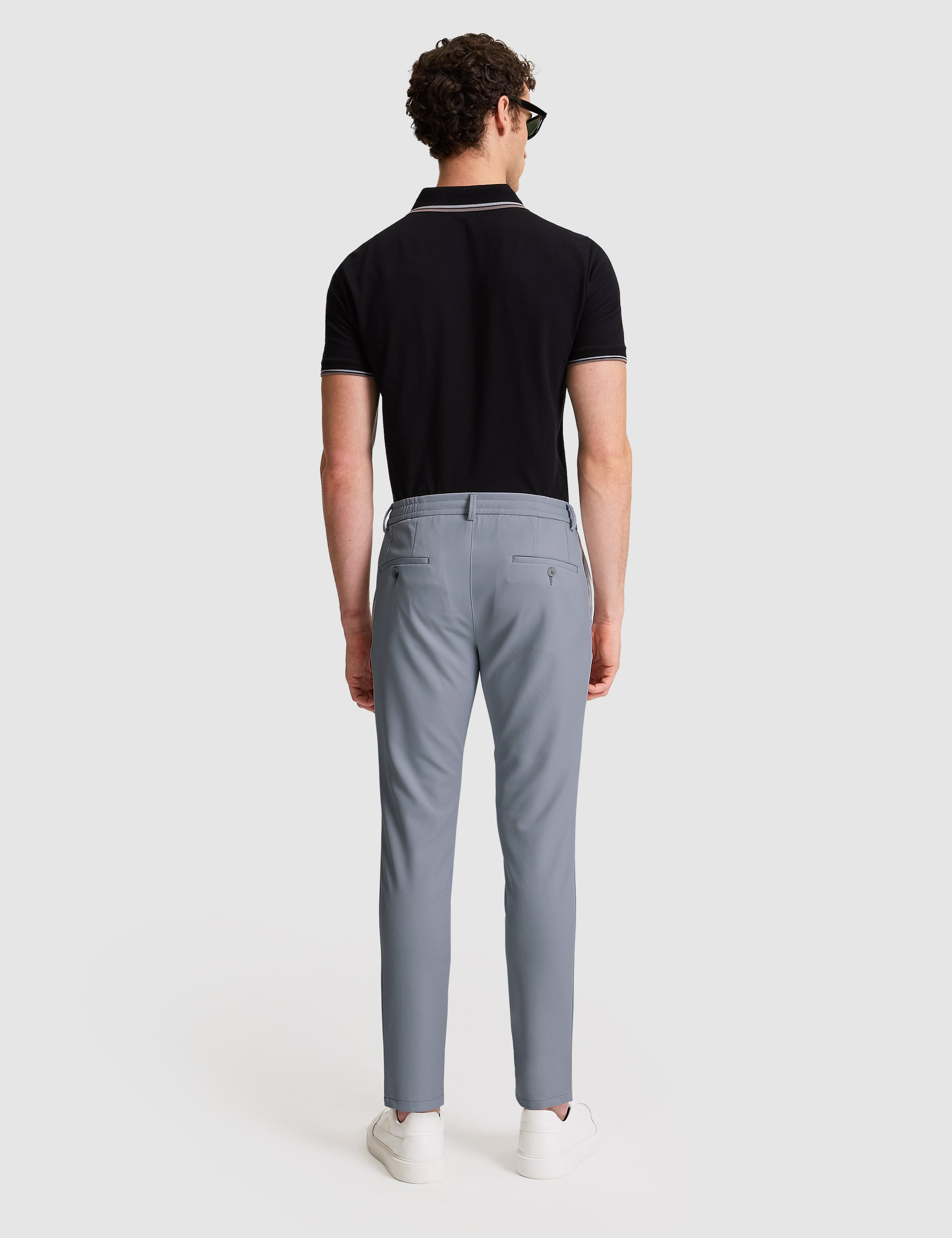 Antrasit Beli Kordonlu Klasik Jogger Pantolon - 50324220120
