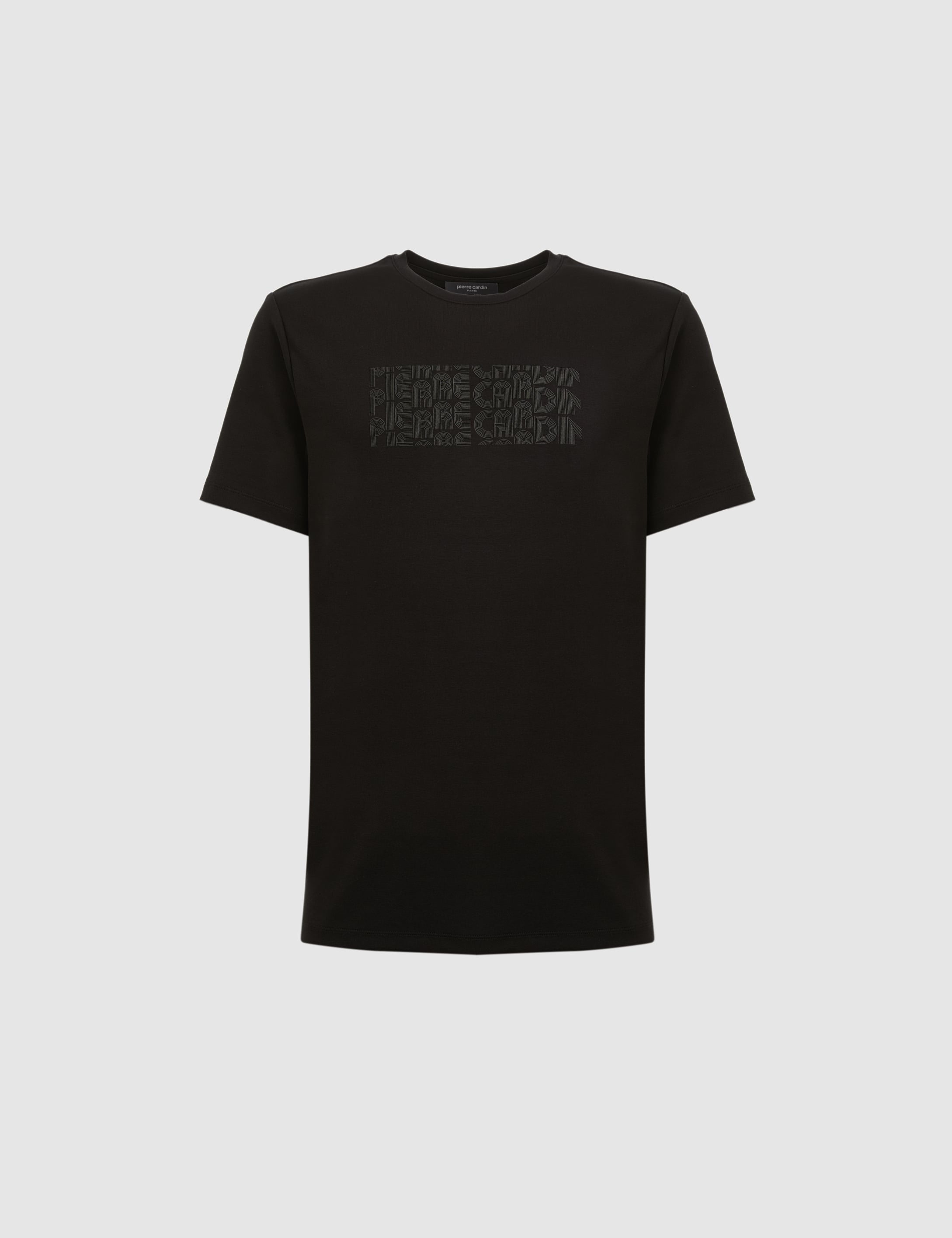 Siyah Regular Fit Bisiklet Yaka Tişört