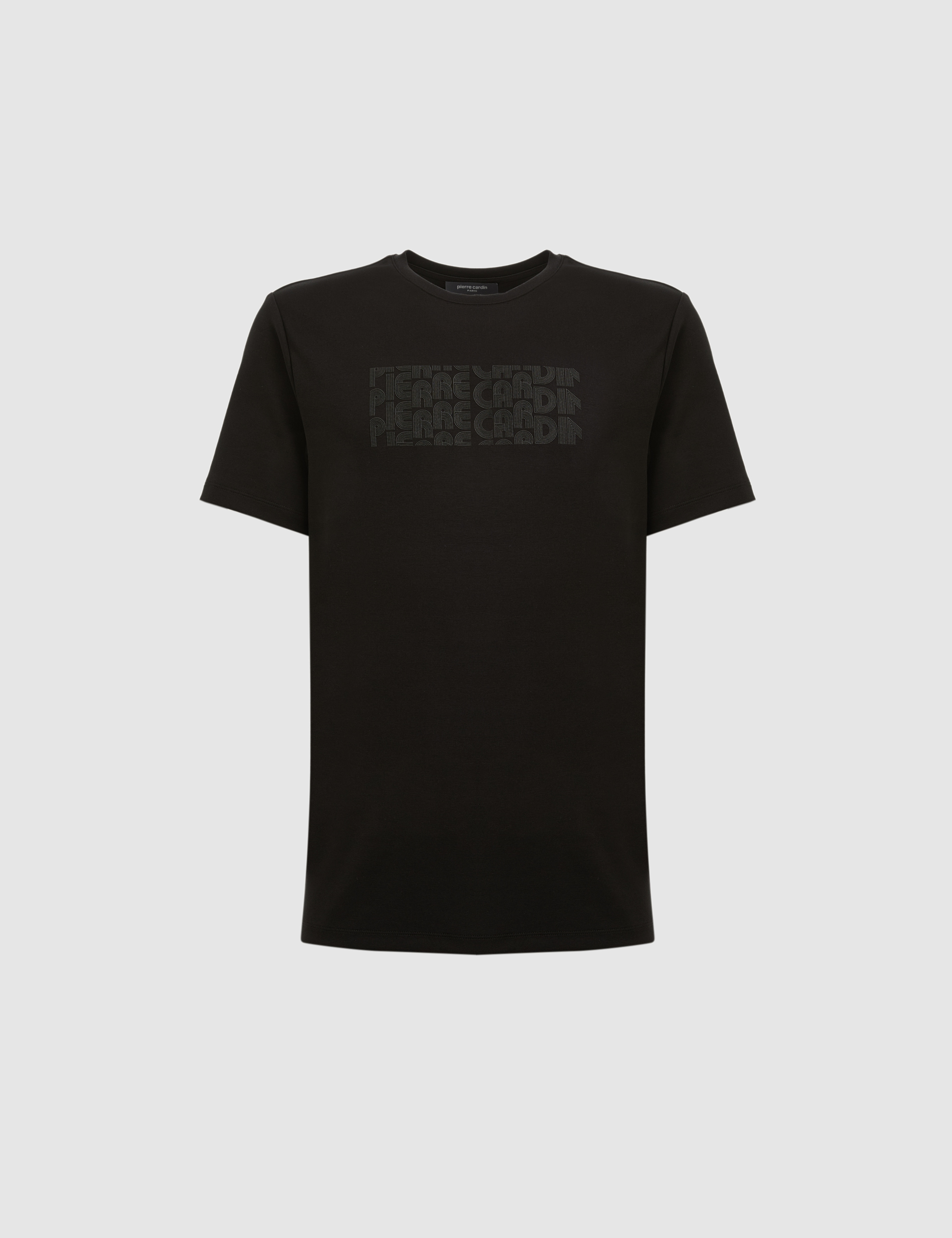 Siyah Regular Fit Bisiklet Yaka Tişört