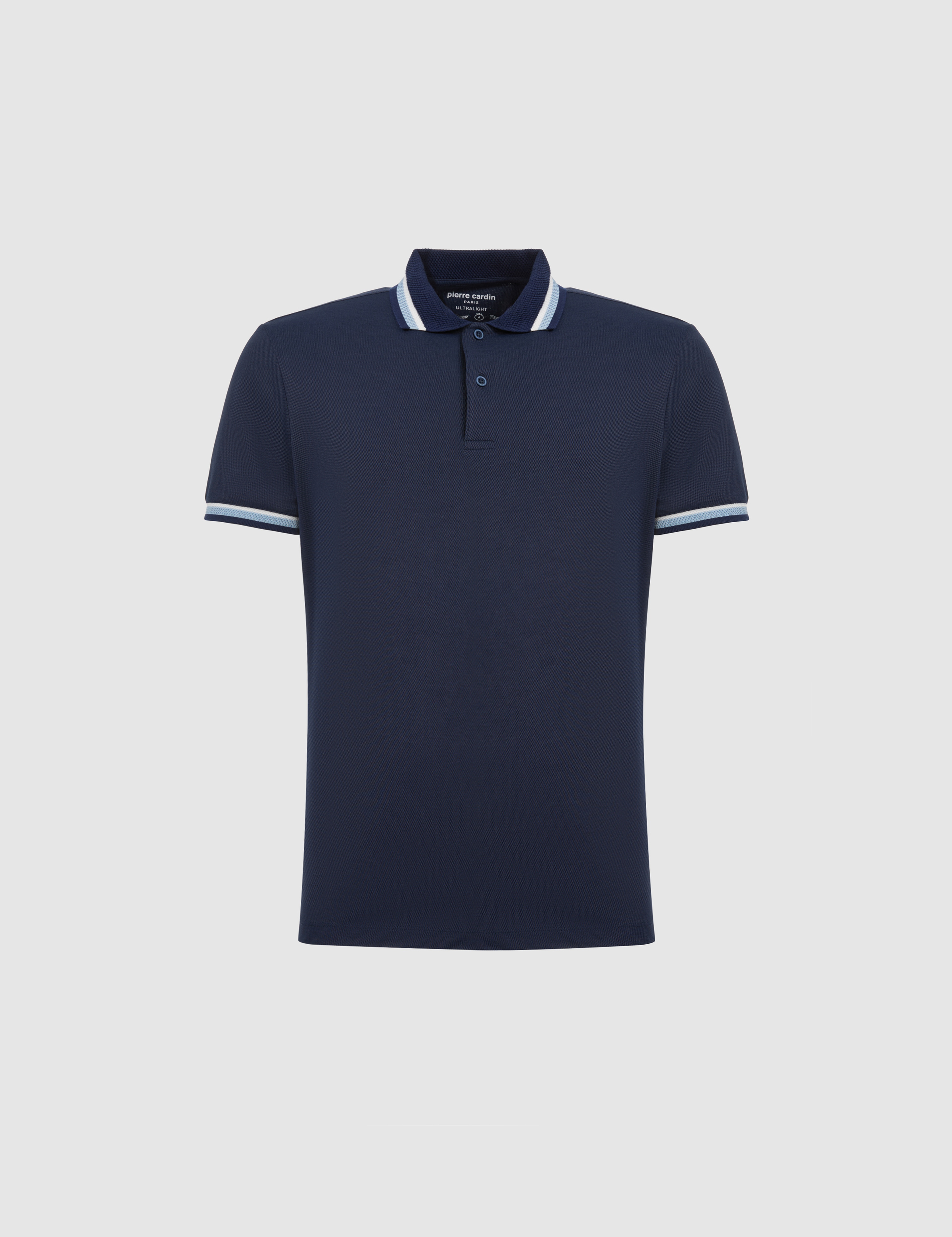 Lacivert Slim Fit Düğmeli Polo Yaka Tişört