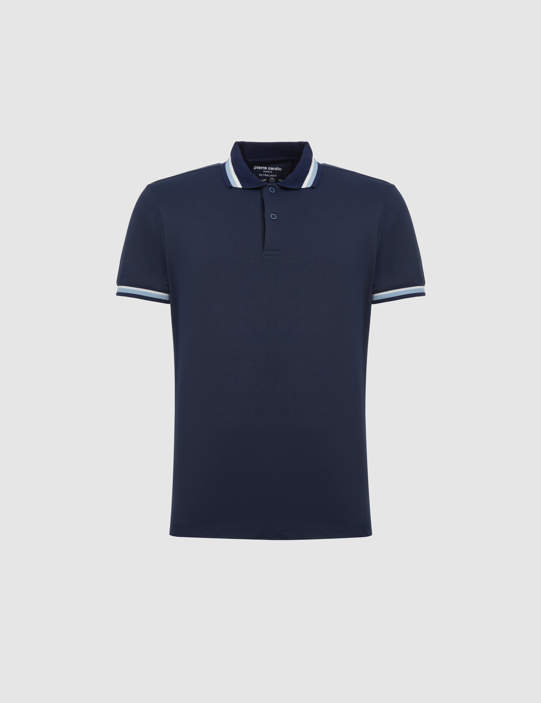 Lacivert Slim Fit Düğmeli Polo Yaka Tişört