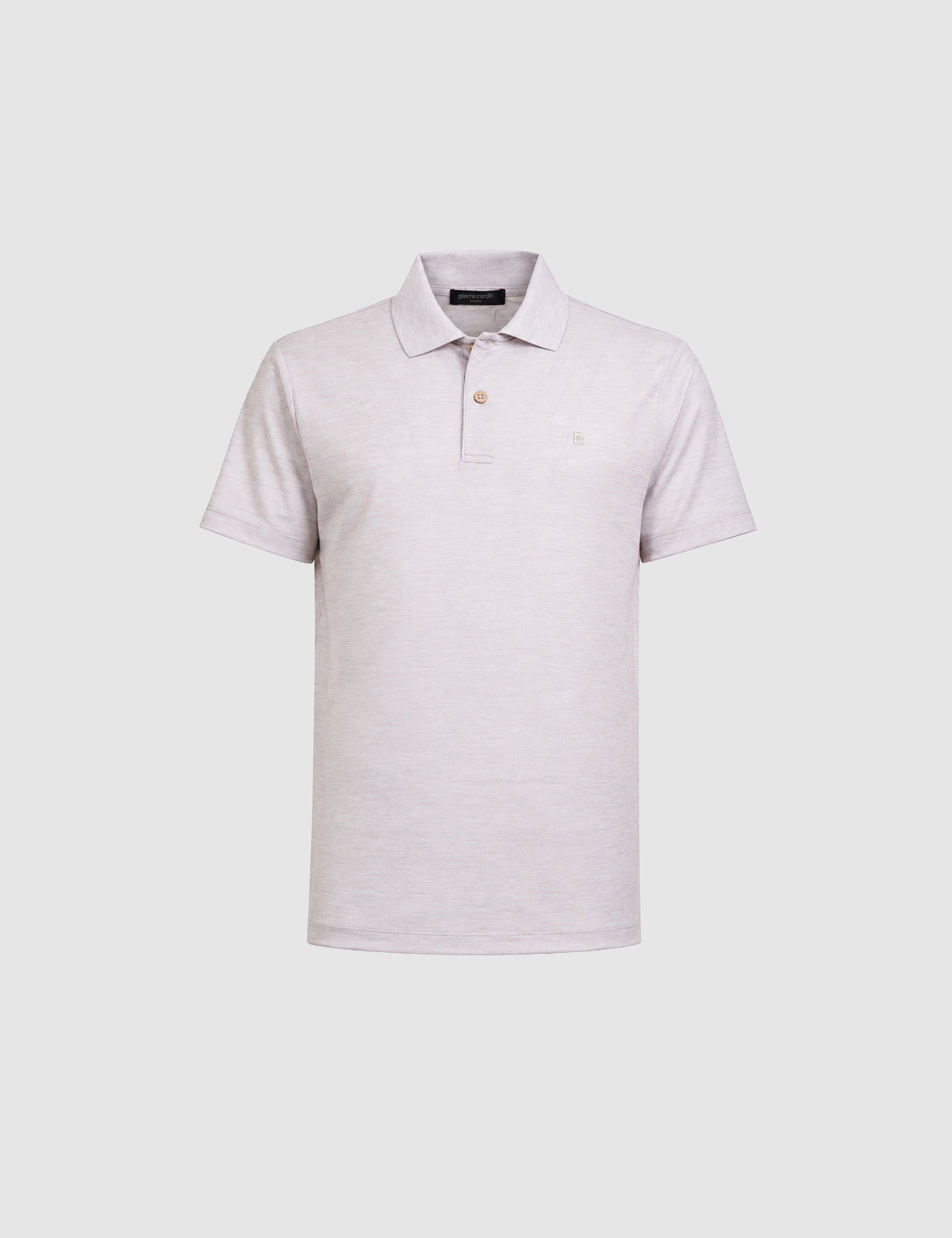 Bej Slim Fit Düğmeli Polo Yaka Tişört
