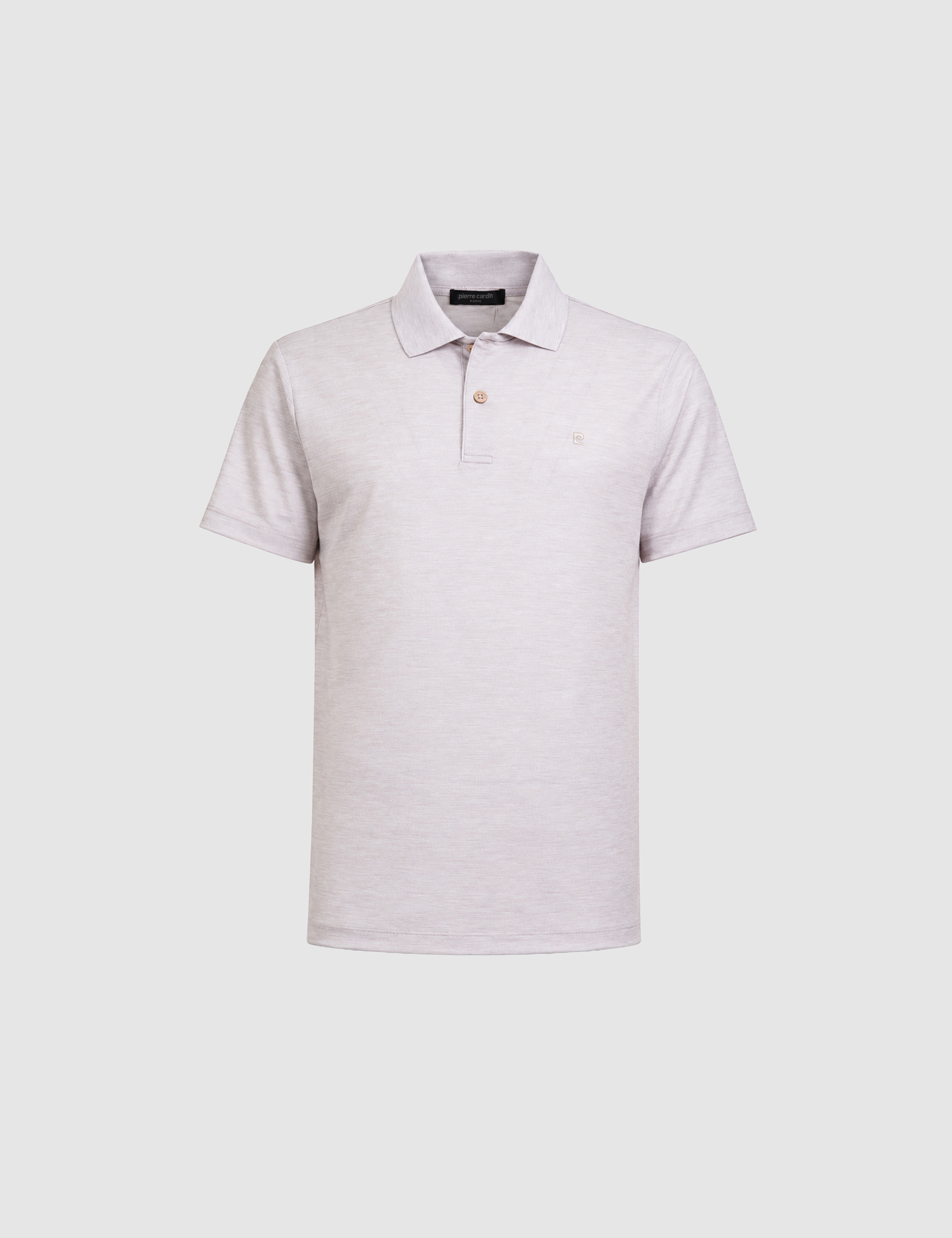 Bej Slim Fit Düğmeli Polo Yaka Tişört