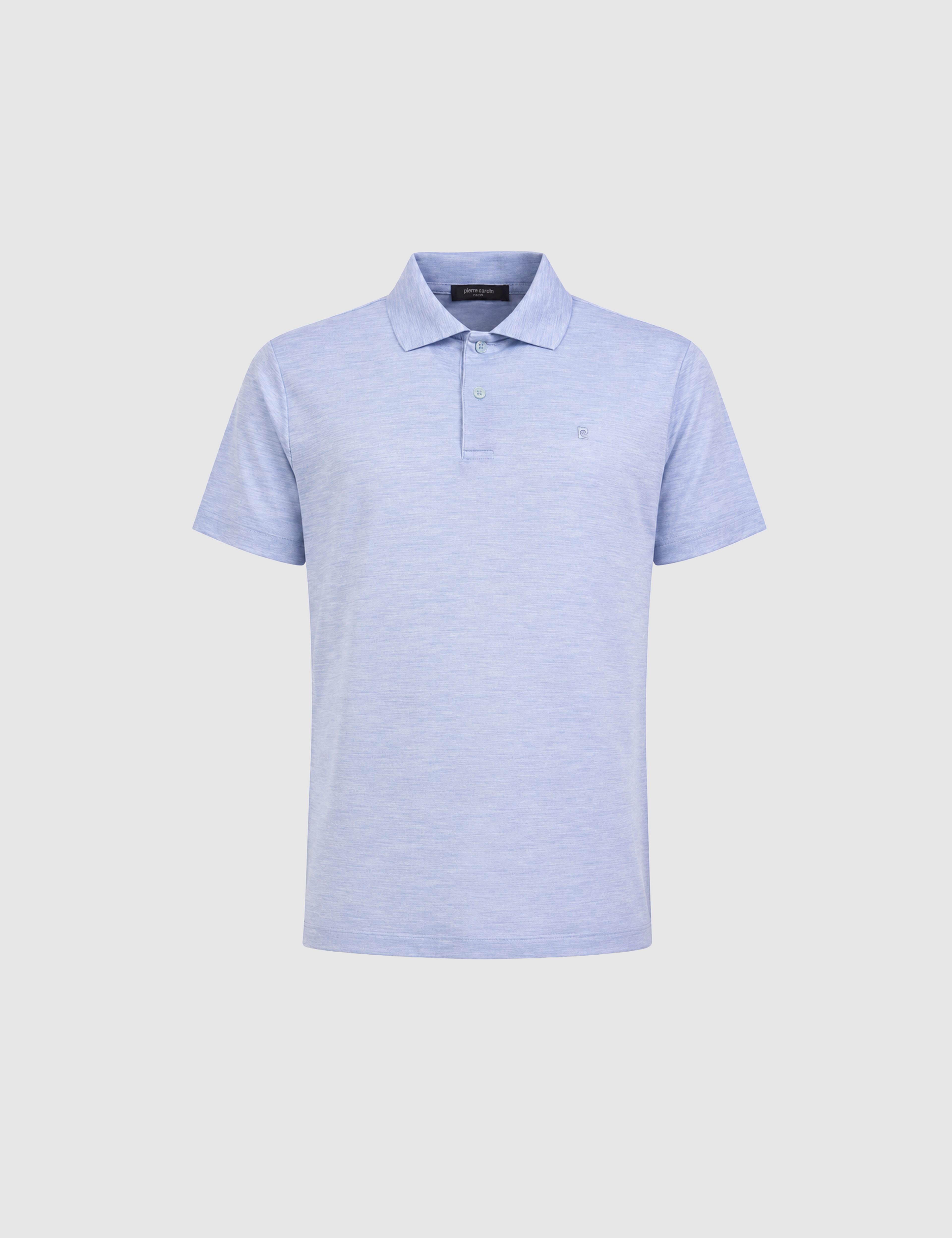 Açık Mavi Slim Düğmeli Fit Polo Yaka Tişört