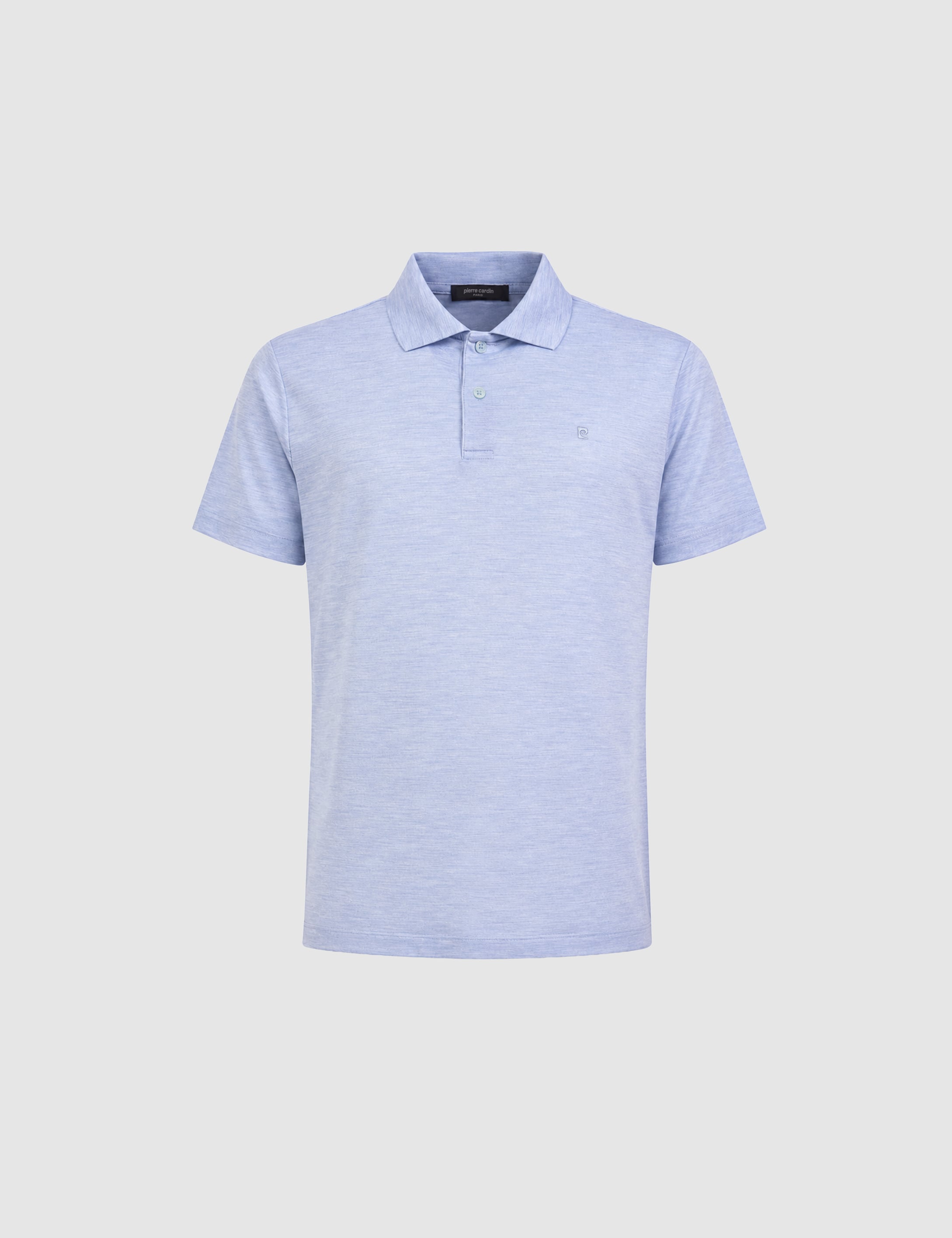 Açık Mavi Slim Düğmeli Fit Polo Yaka Tişört - 50323955035