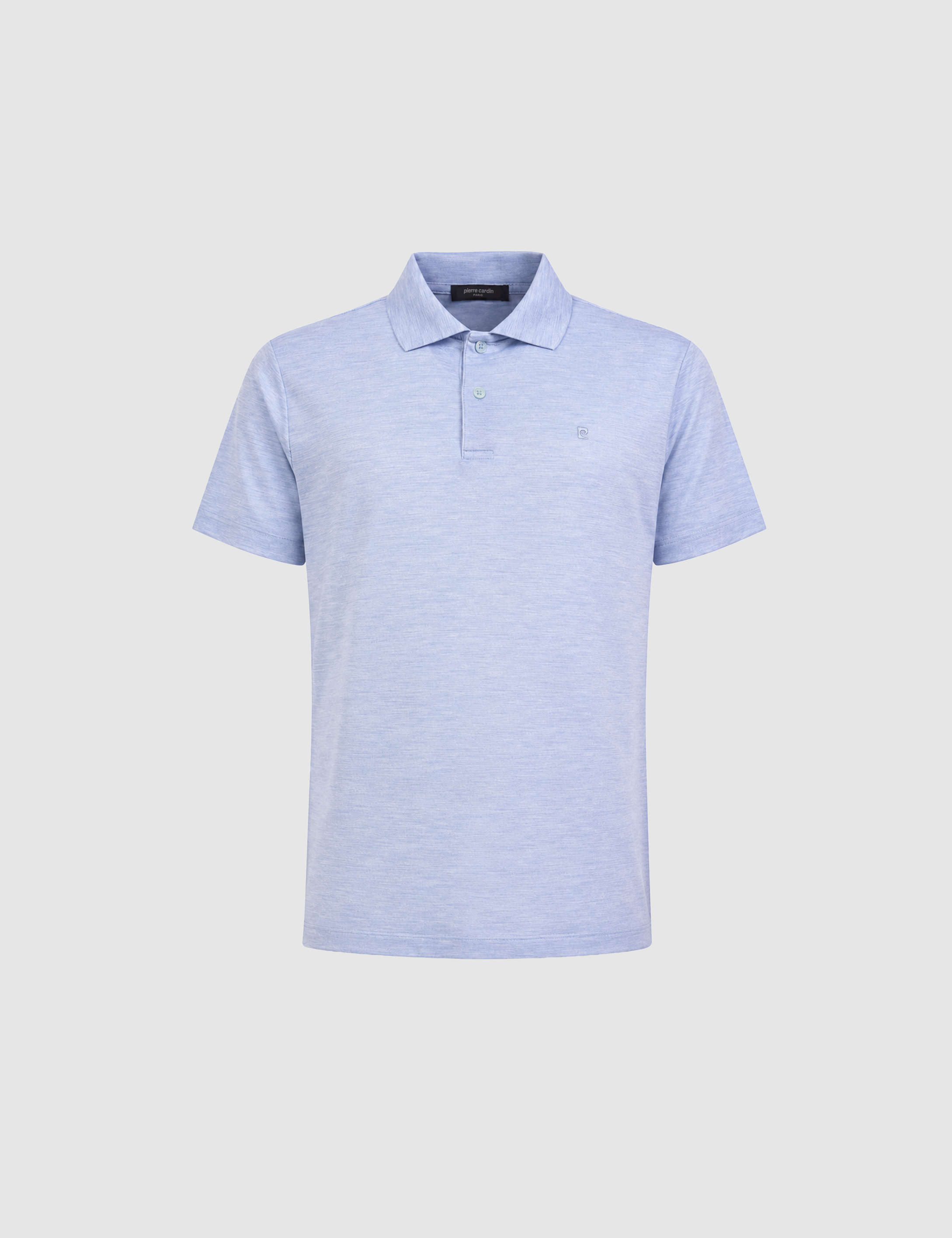 Açık Mavi Slim Düğmeli Fit Polo Yaka Tişört