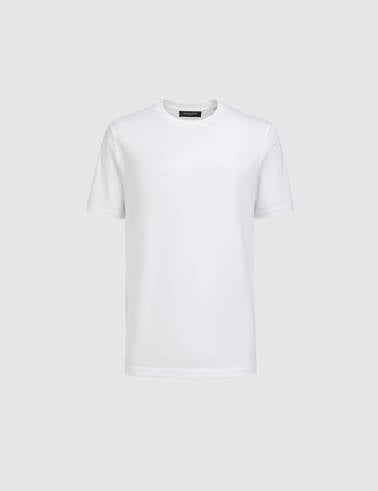 Ekru Regular Fit Bisiklet Yaka Tişört