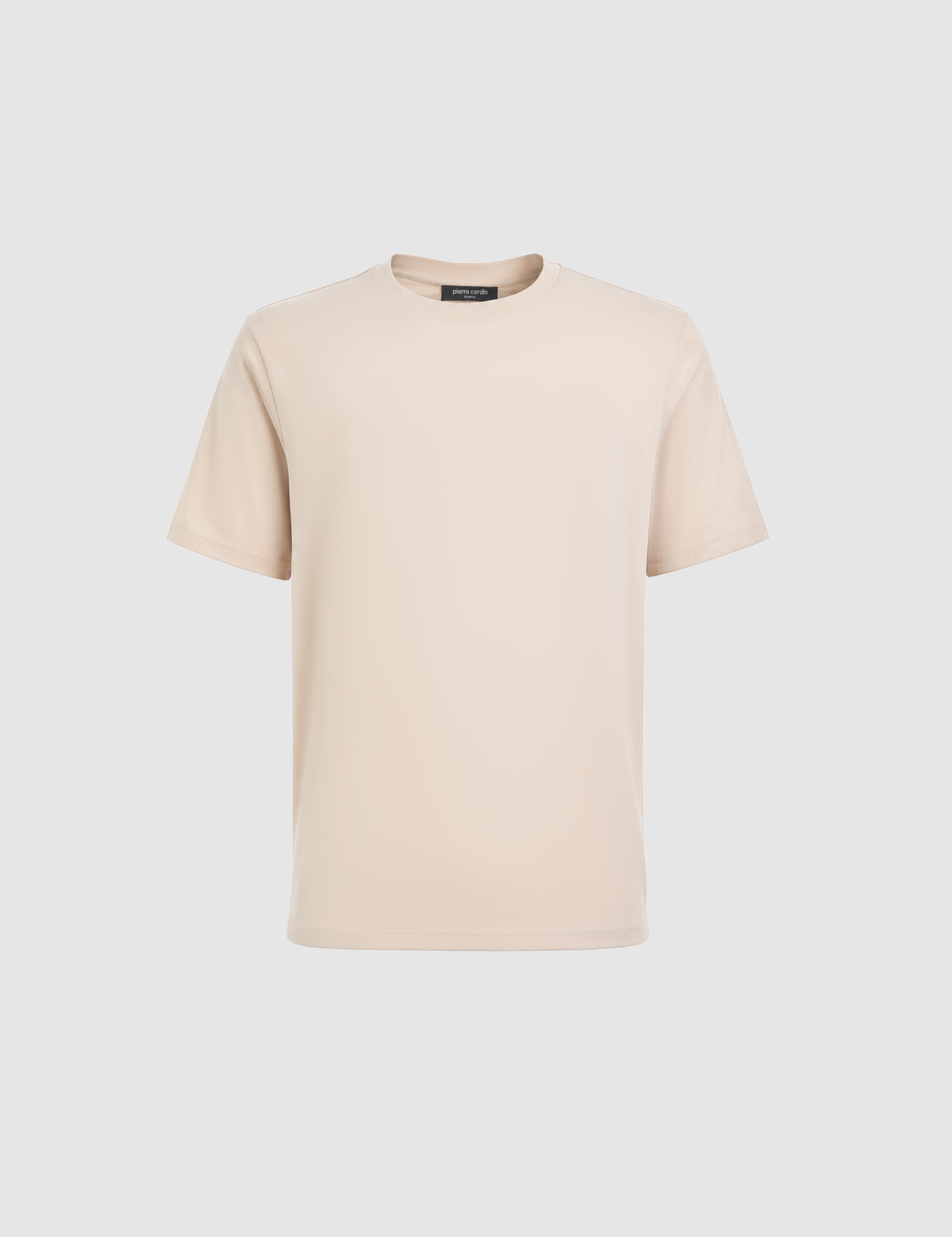 Bej Regular Fit Bisiklet Yaka Tişört - Image 7