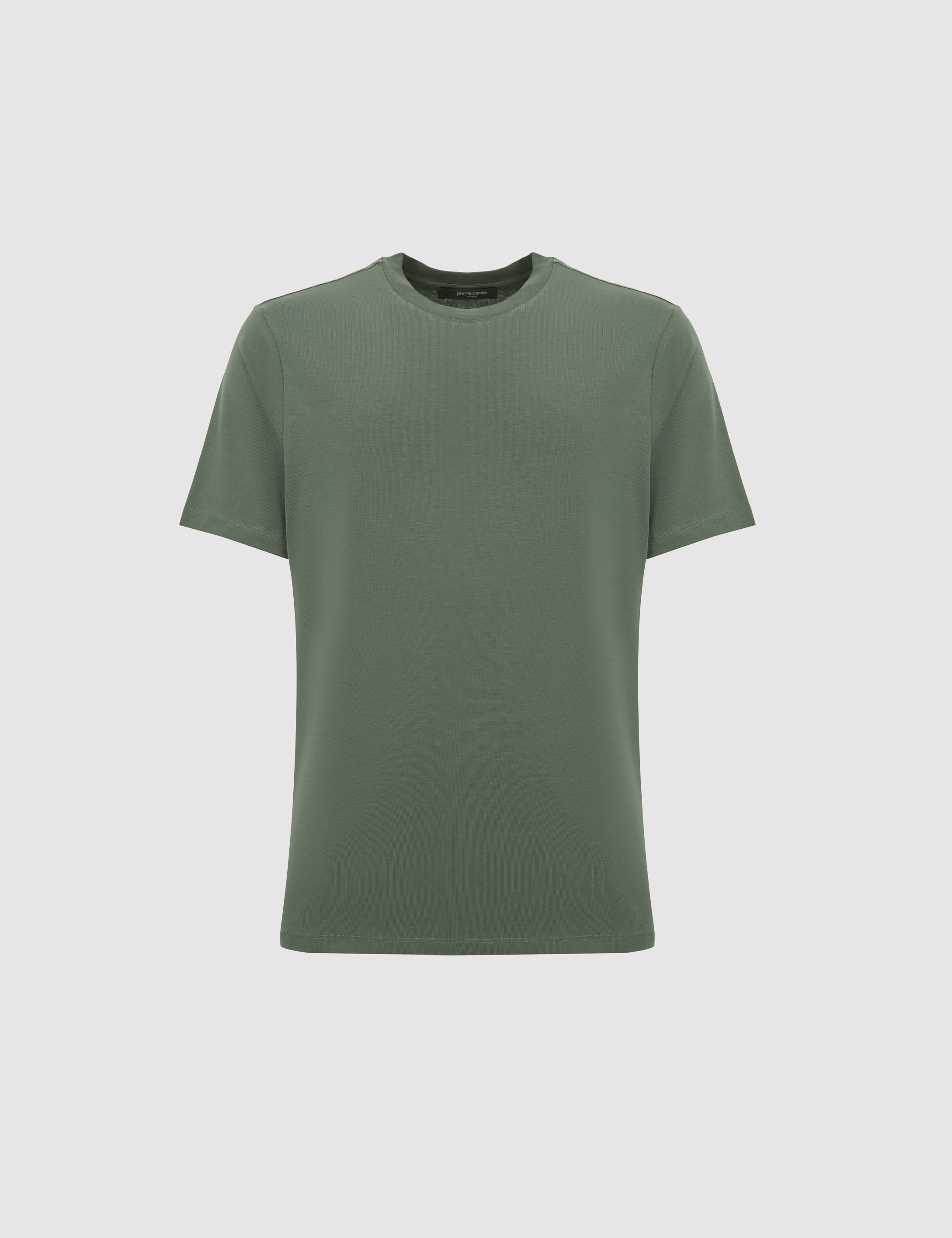 Haki Regular Fit Bisiklet Yaka Tişört - 50323973014