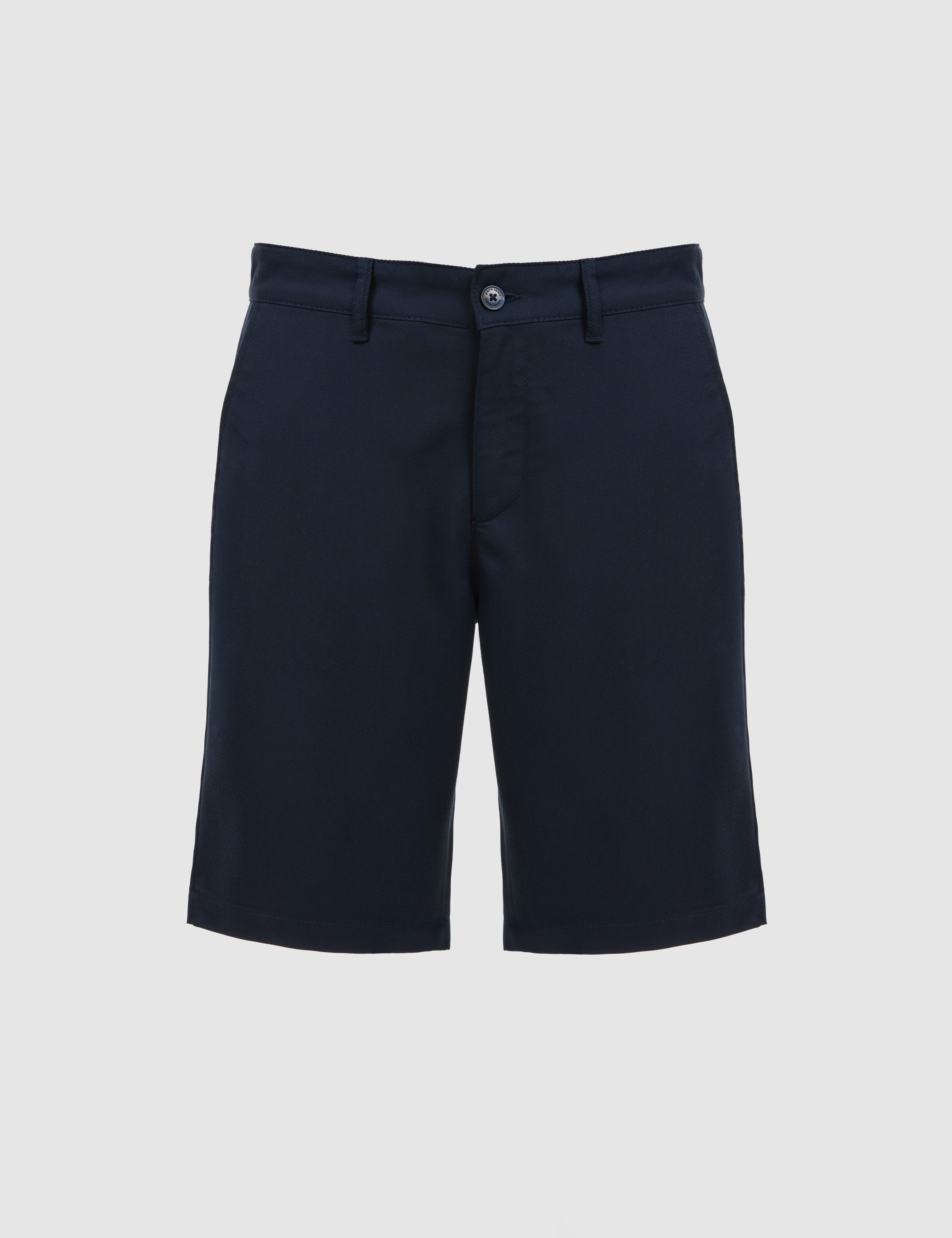 Lacivert Slim Fit Dokuma Şort
