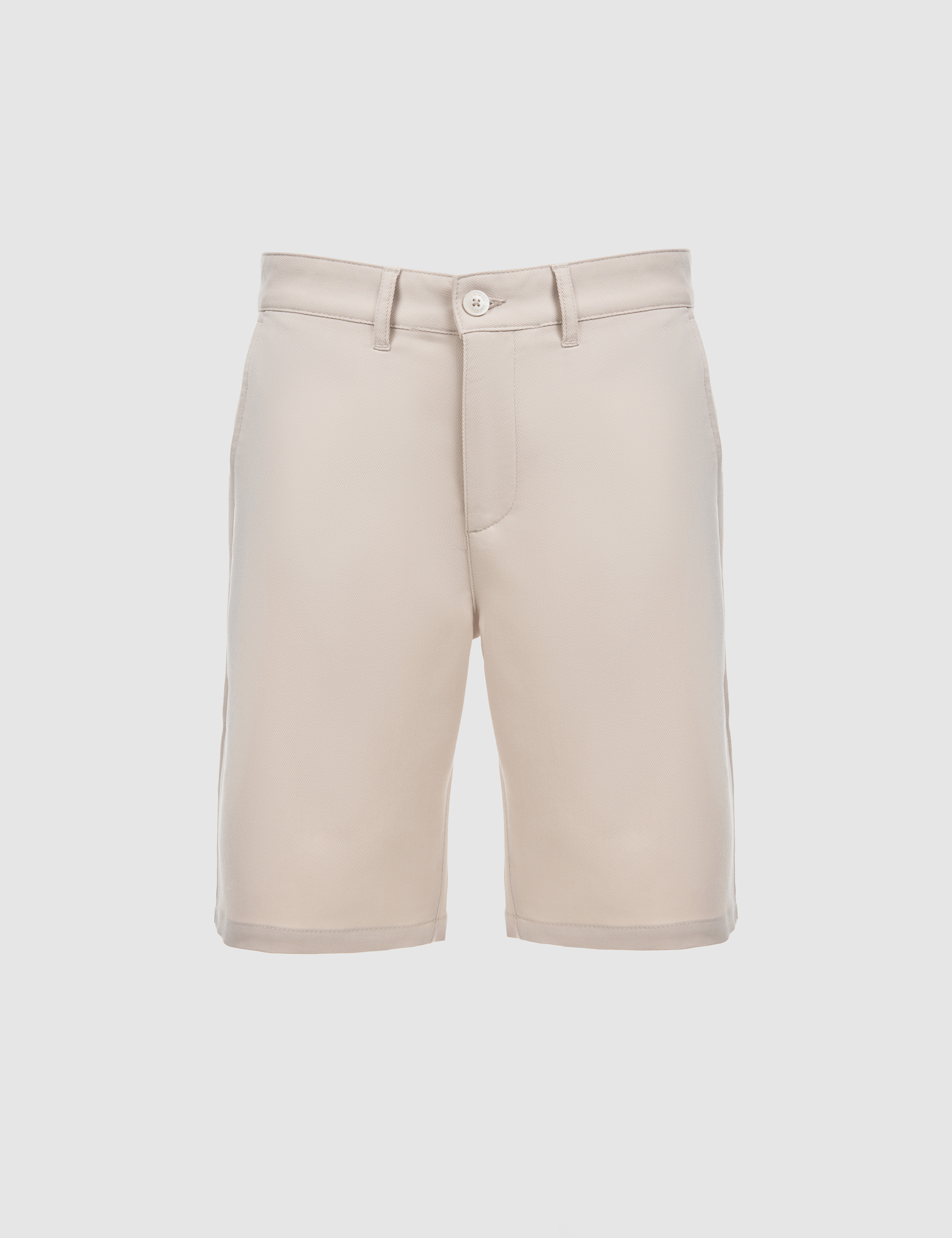 Bej Slim Fit Dokuma Şort