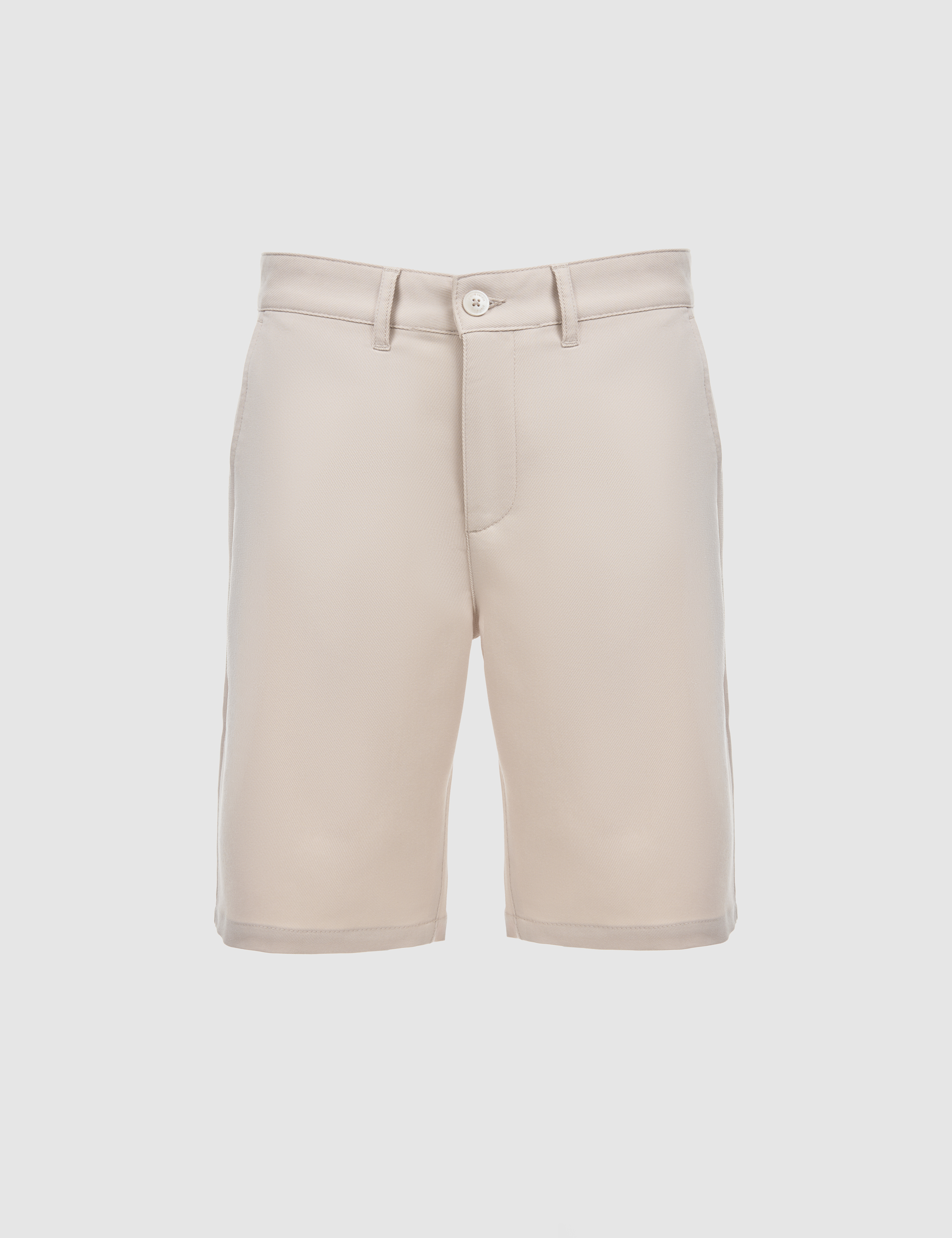 Bej Slim Fit Dokuma Şort
