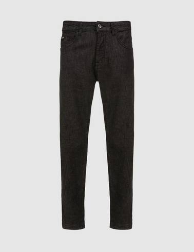 Siyah Straight Fit Jean Pantolon