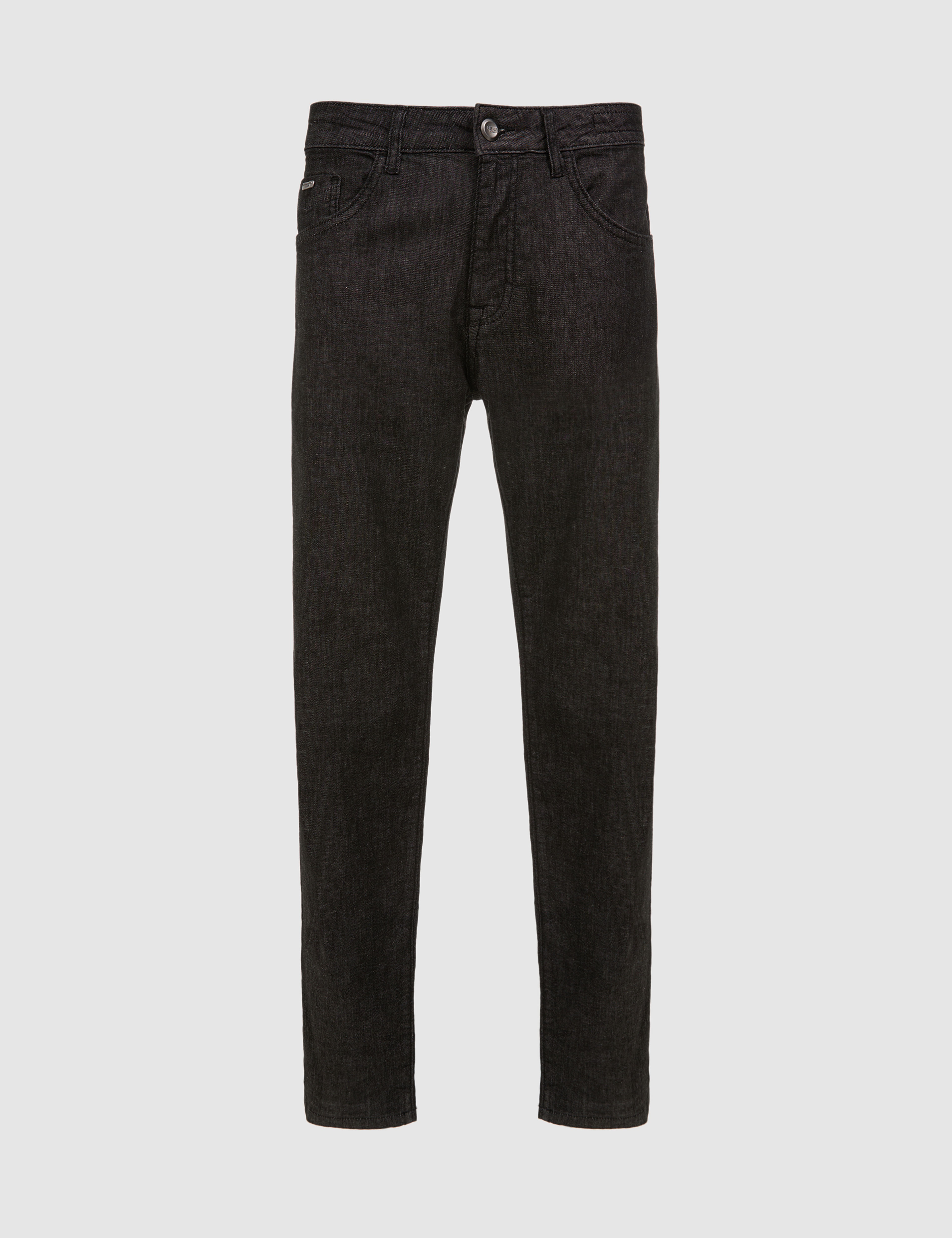 Siyah Straight Fit Jean Pantolon