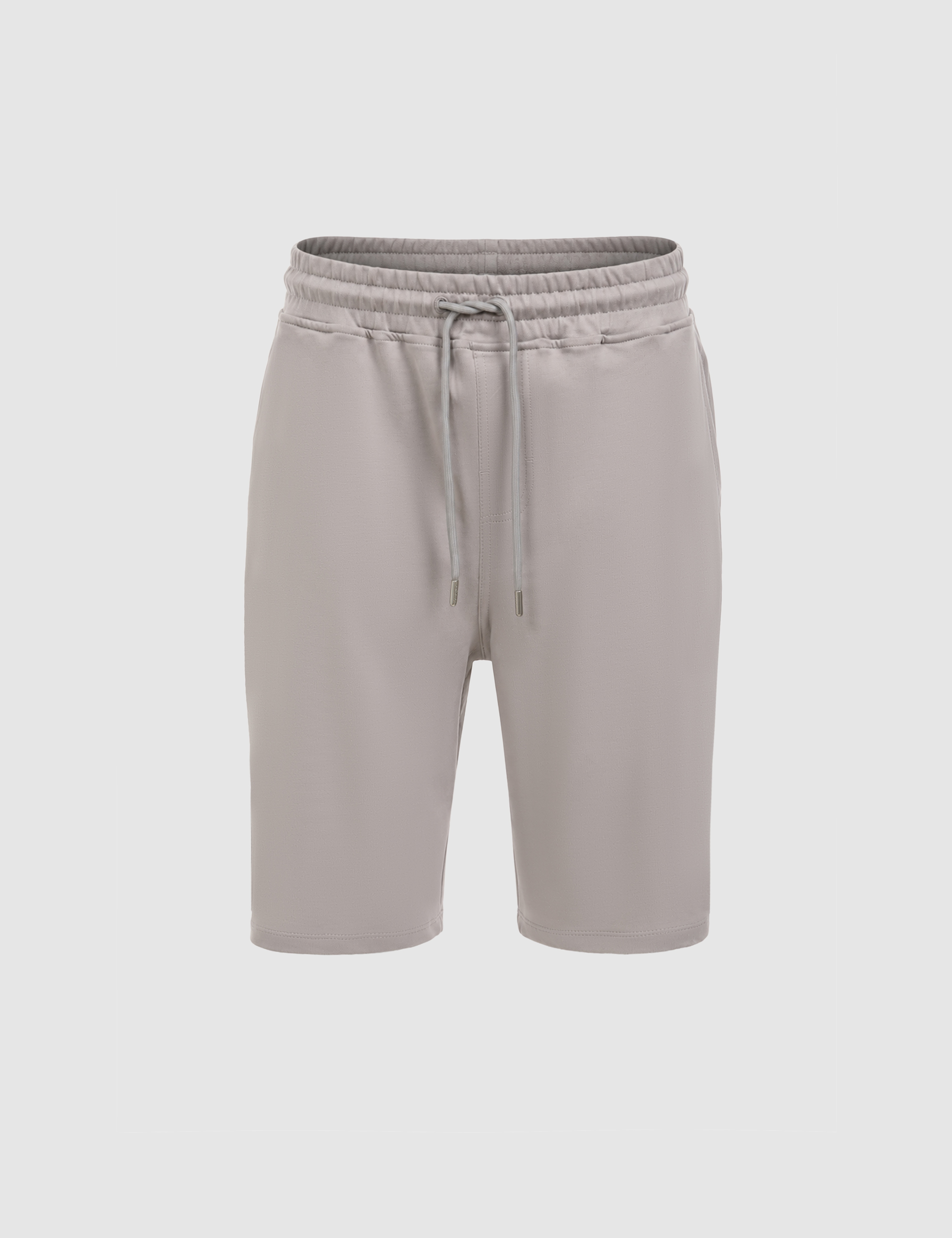 Gri Comfort Fit Örme Şort - Image 7