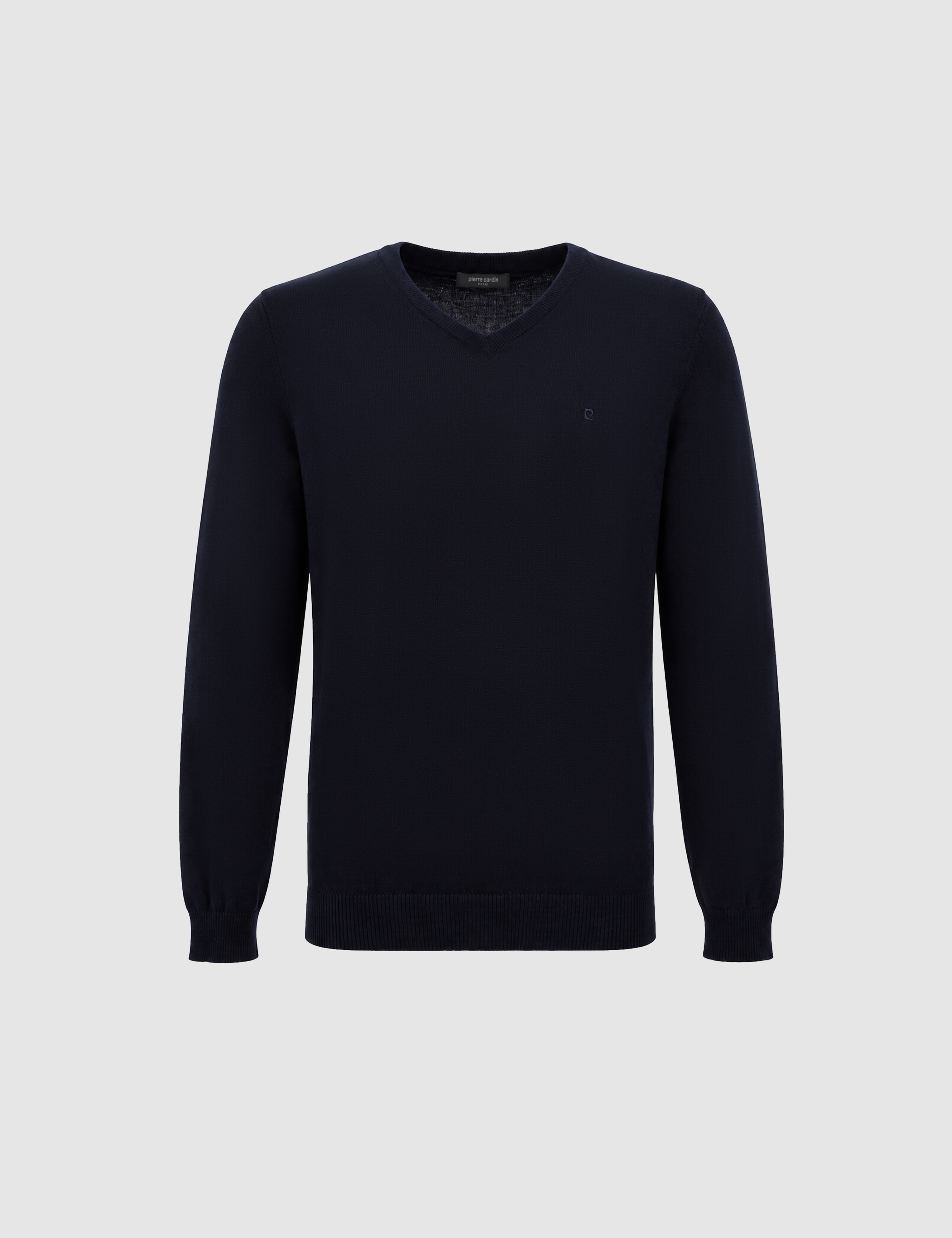 Lacivert Slim Fit Basic Kazak - Image 7