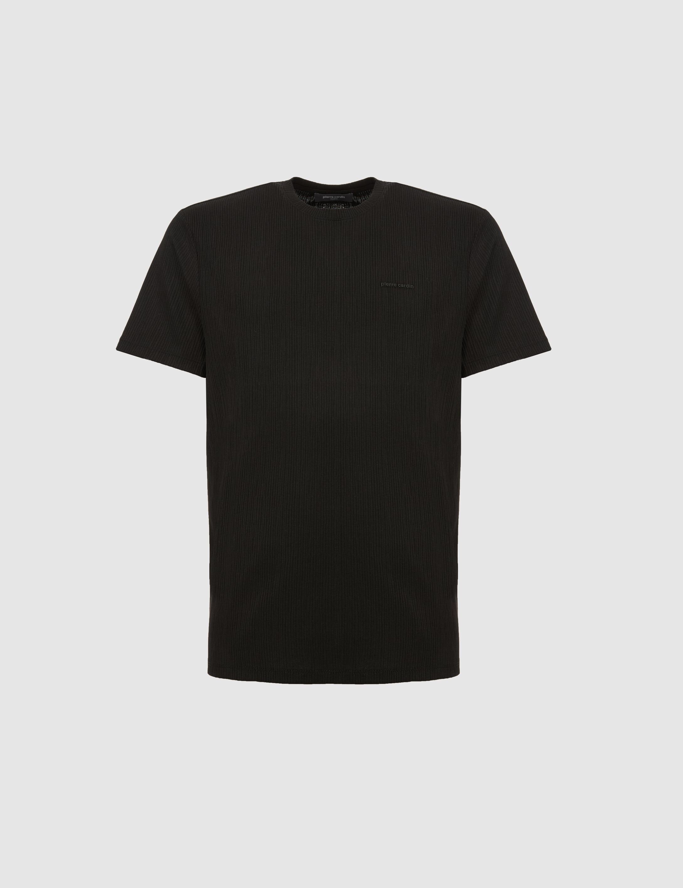 Siyah Regular Fit Bisiklet Yaka Tişört