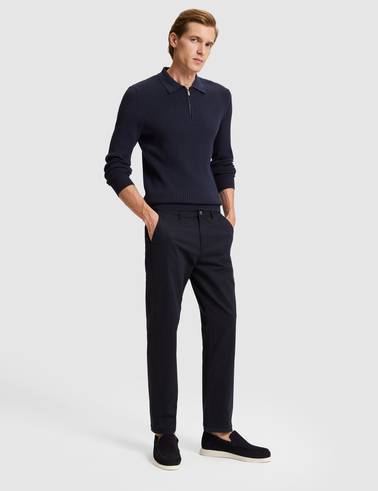 Lacivert Regular Fit Basic Kanvas Pantolon