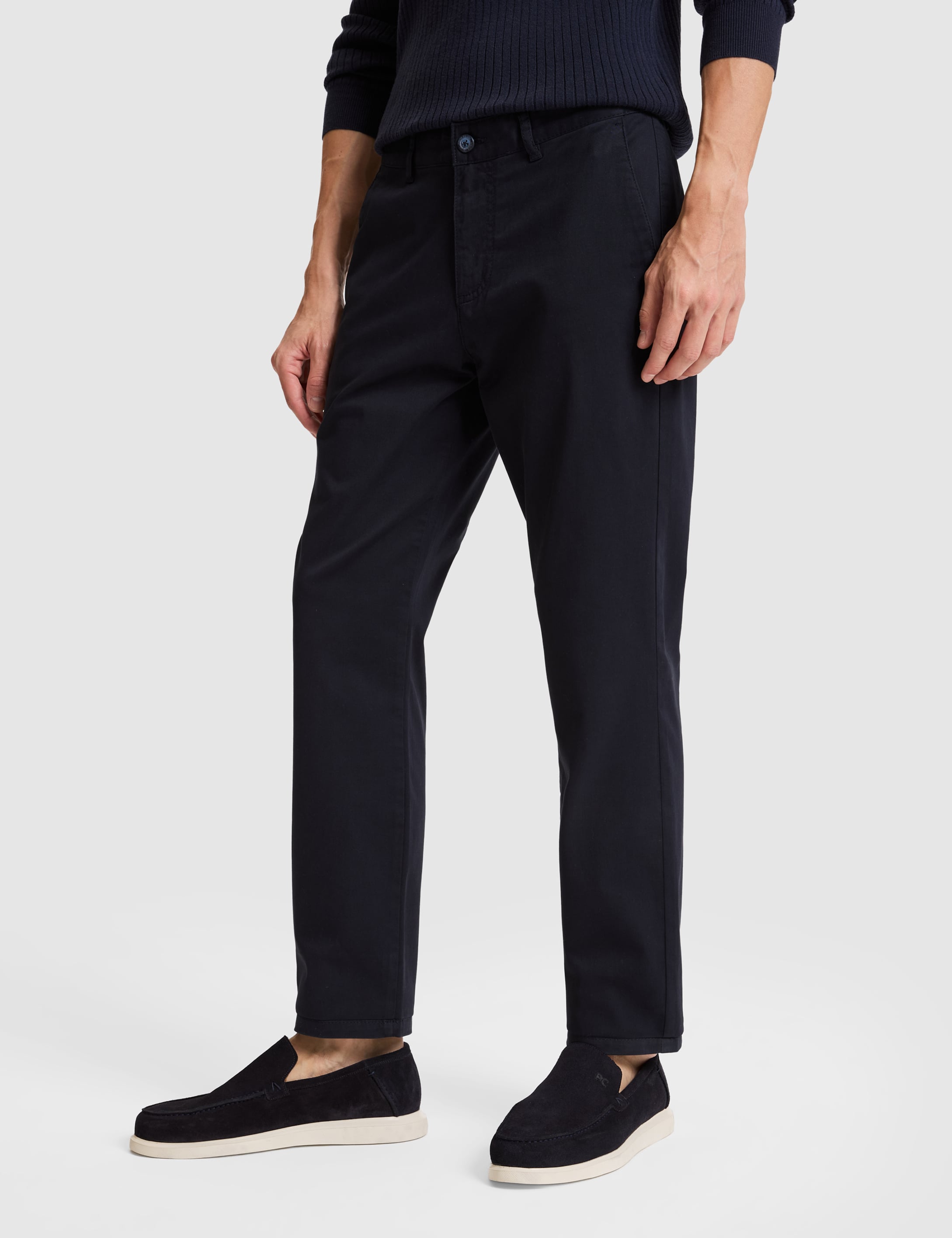 Lacivert Regular Fit Basic Kanvas Pantolon
