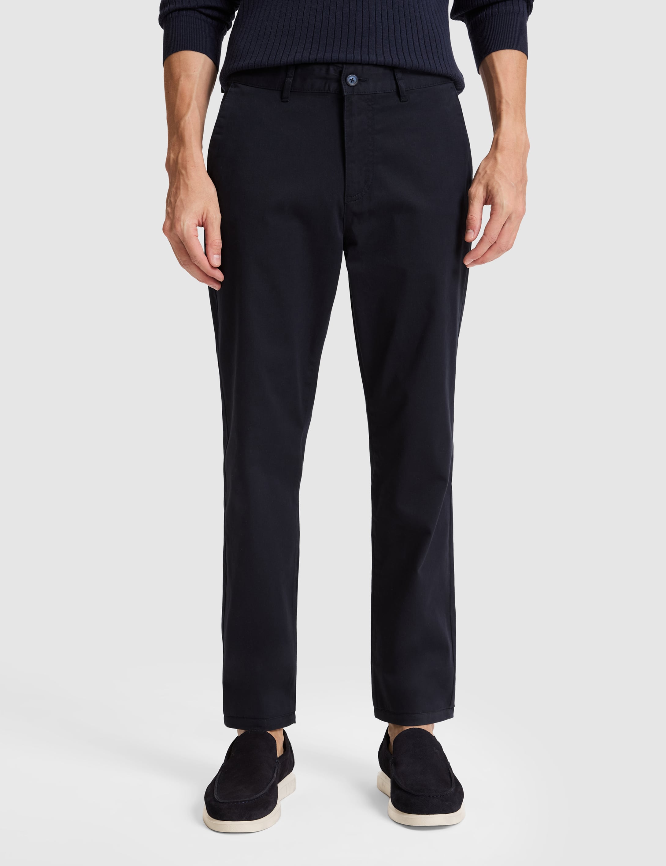 Lacivert Regular Fit Basic Kanvas Pantolon