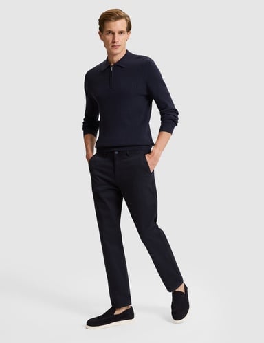 Lacivert Regular Fit Basic Kanvas Pantolon