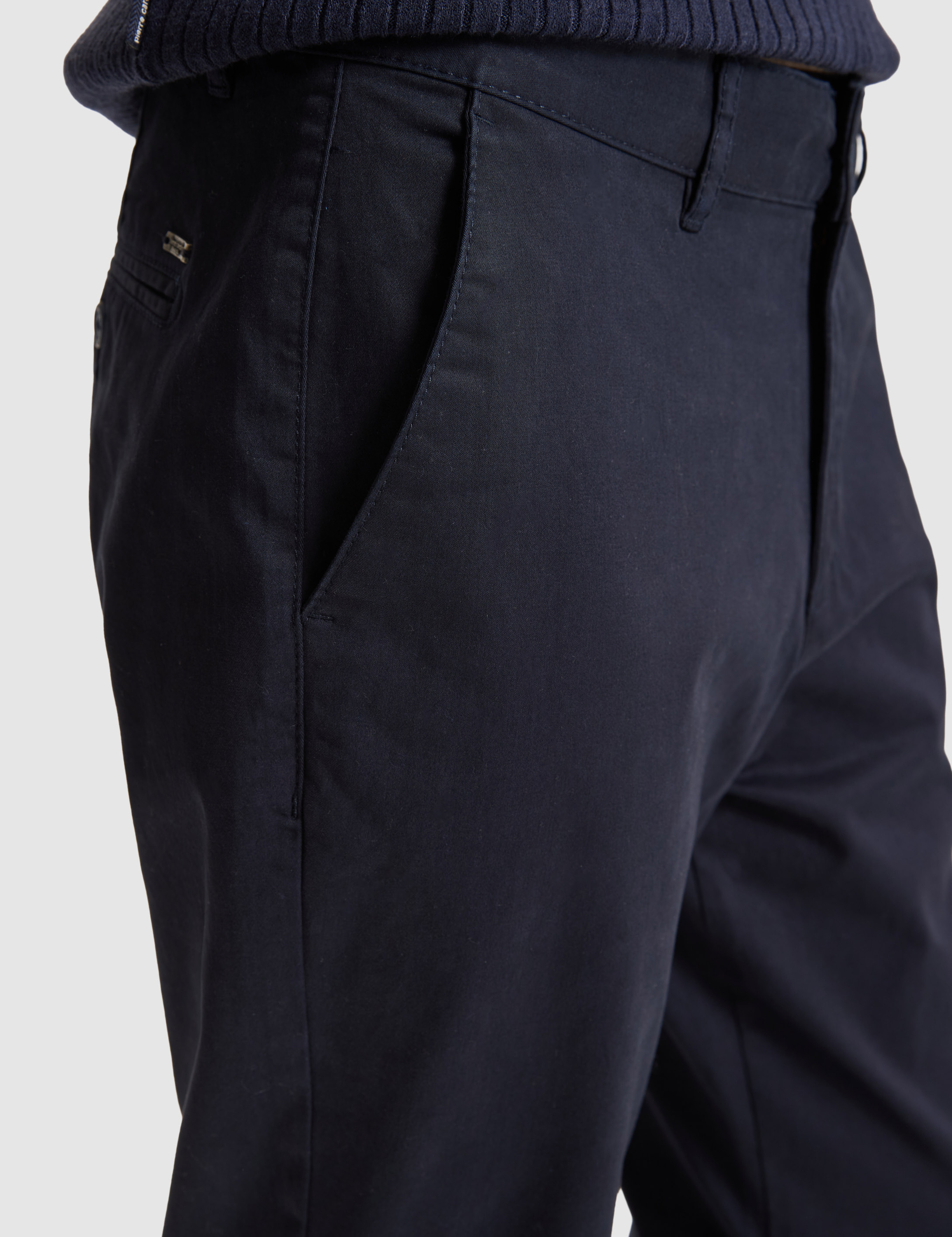 Lacivert Regular Fit Basic Kanvas Pantolon - Image 6