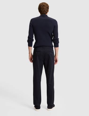 Lacivert Regular Fit Basic Kanvas Pantolon