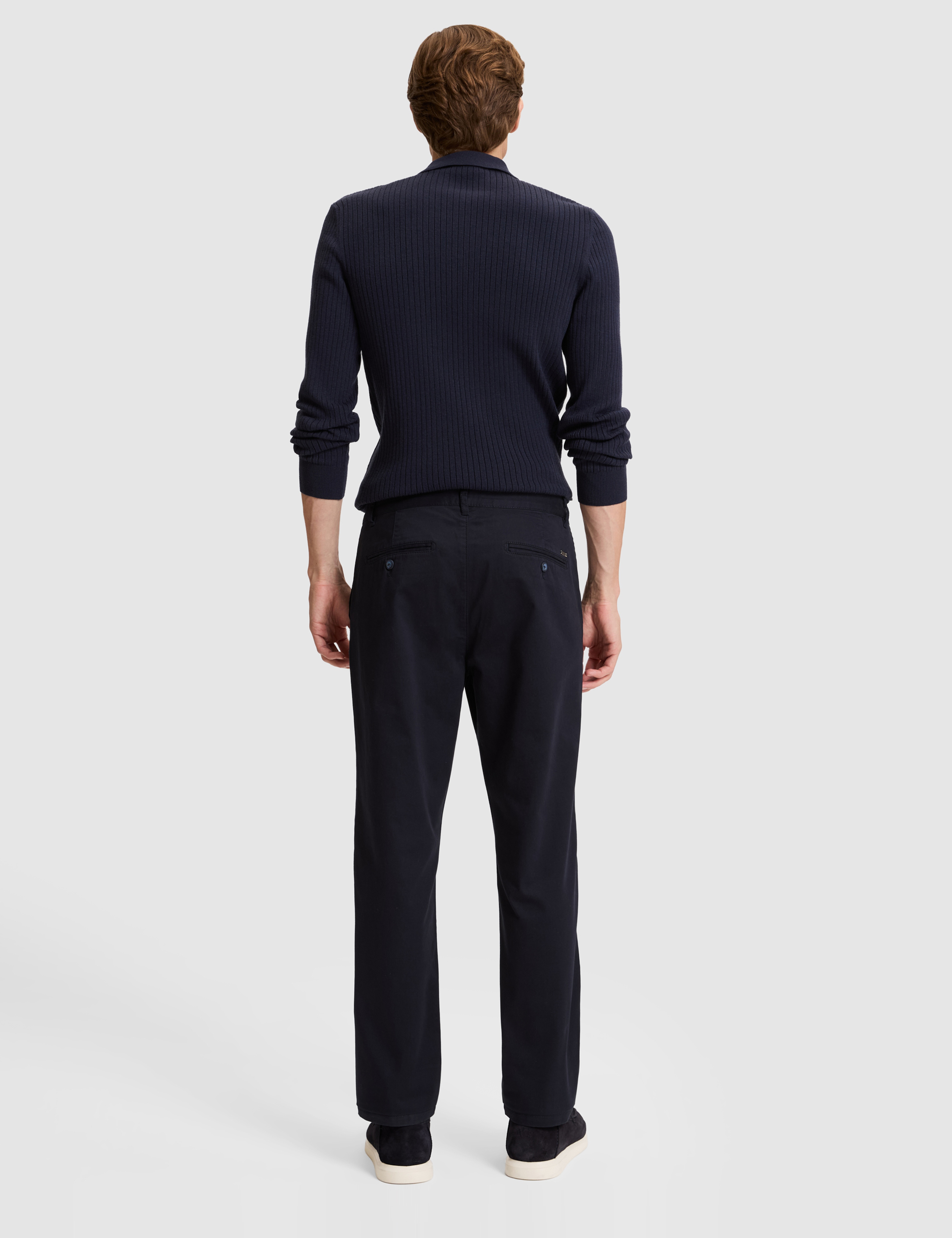 Lacivert Regular Fit Basic Kanvas Pantolon - Image 5