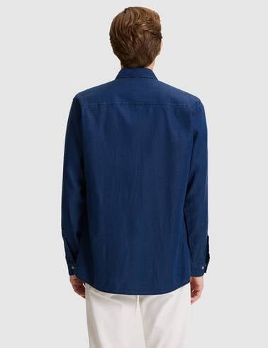 Lacivert Regular Fit Jean Gömlek