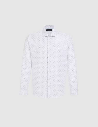 Beyaz Slim Fit Uzun Kollu Gömlek