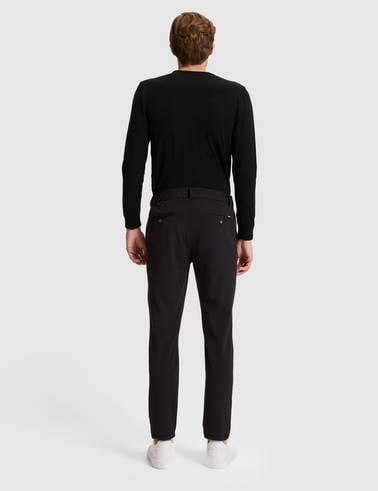 Siyah Slim Fit Beli Lastikli Kordonlu Jogger Kanvas Pantolon