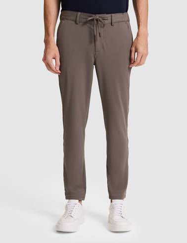 Vizon Slim Fit Beli Lastikli Kordonlu Jogger Kanvas Pantolon