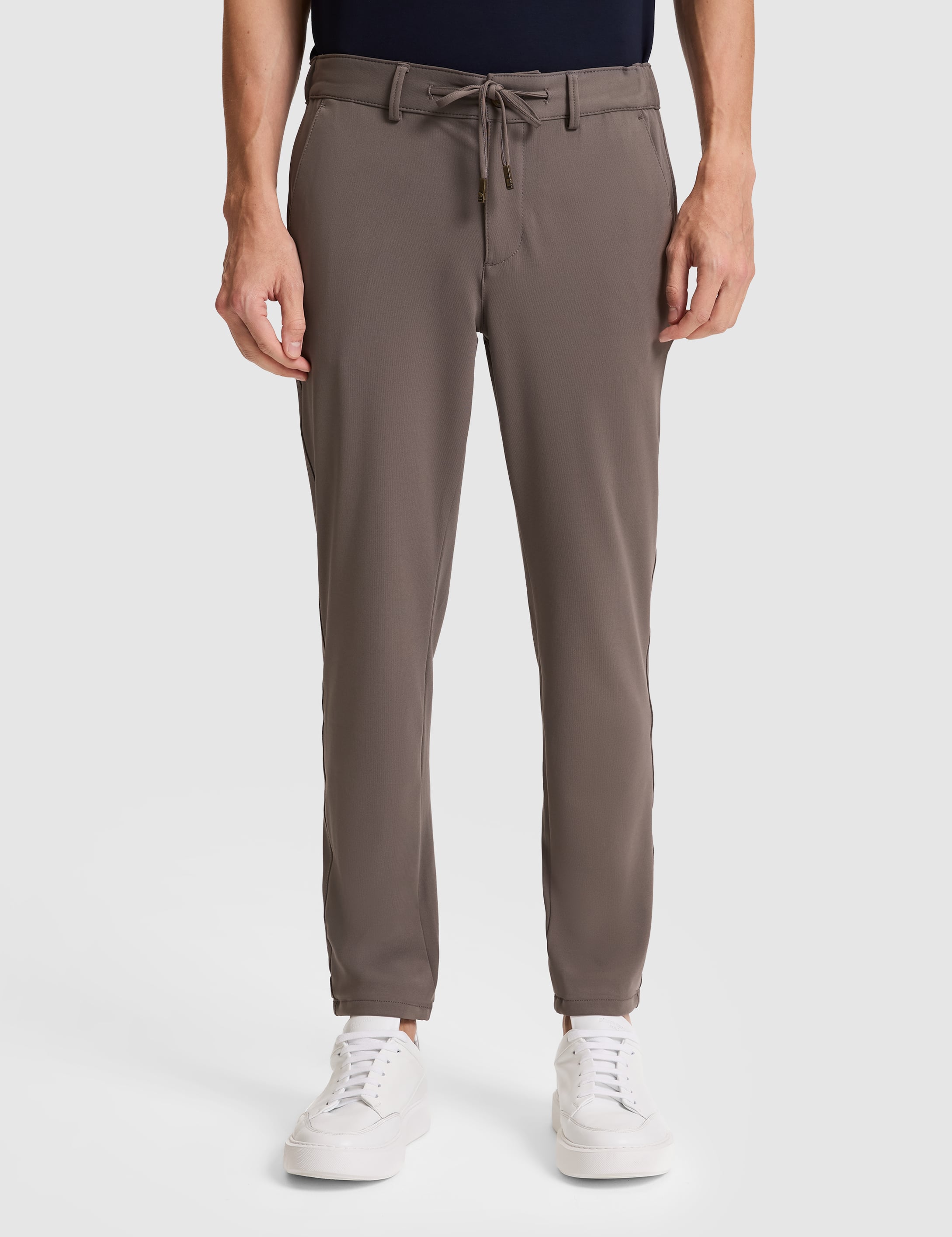 Vizon Slim Fit Beli Lastikli Kordonlu Jogger Kanvas Pantolon - 50317281166