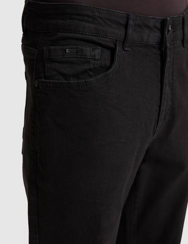 Siyah Straight Fit Jean Pantolon