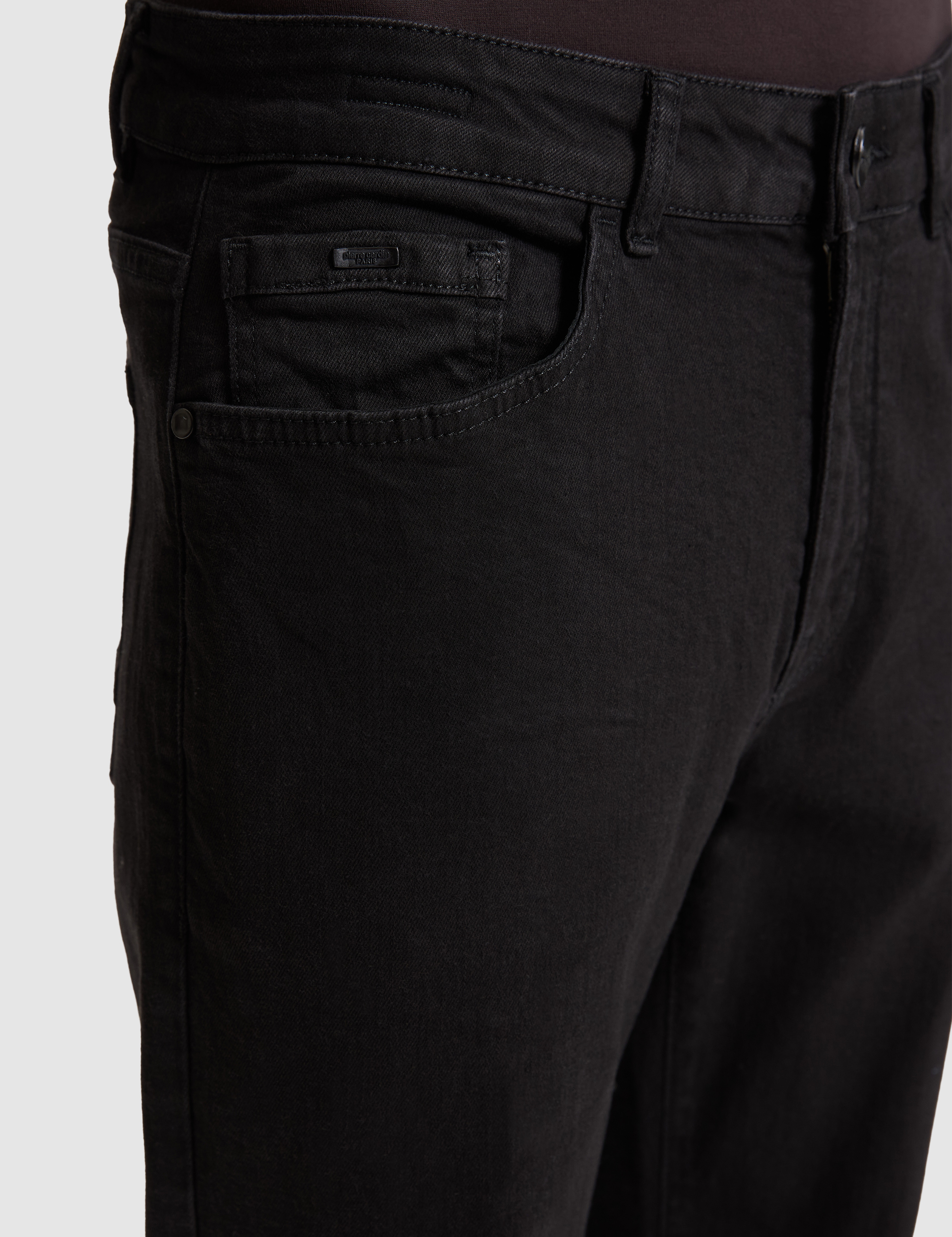 Siyah Straight Fit Jean Pantolon - Image 6