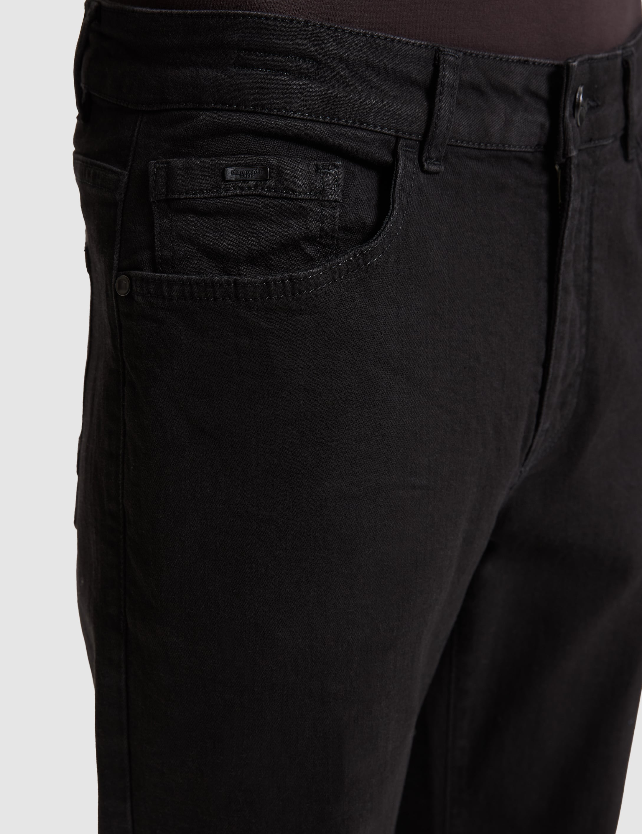 Siyah Straight Fit Jean Pantolon