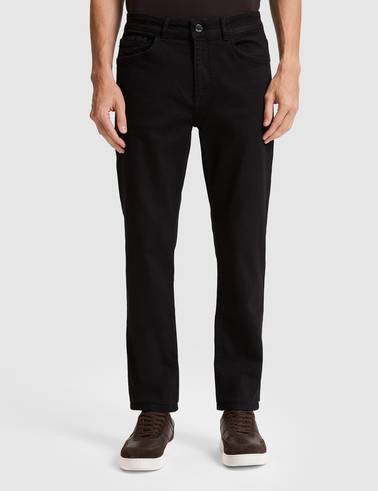 Siyah Straight Fit Jean Pantolon