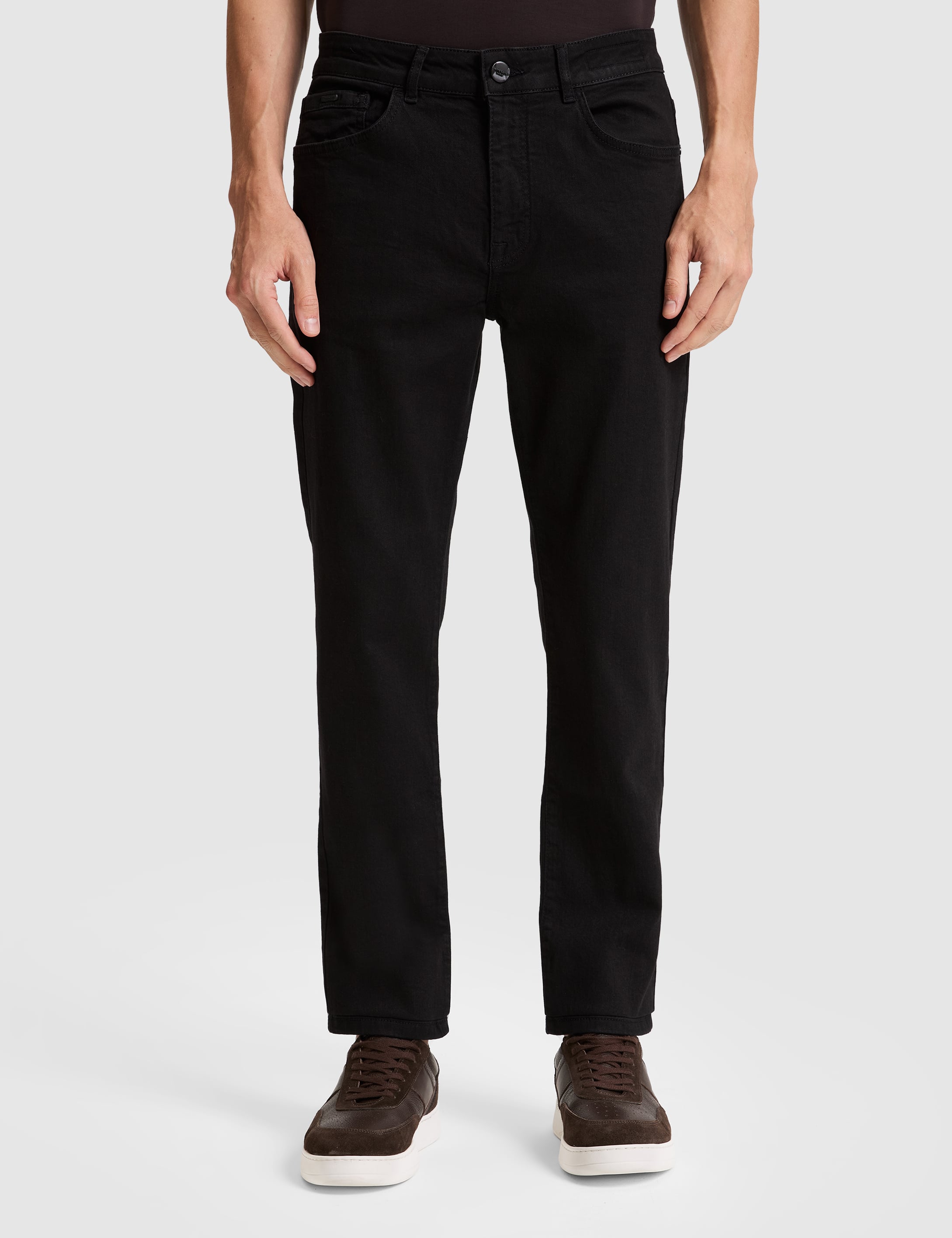Siyah Straight Fit Jean Pantolon - 50317301018