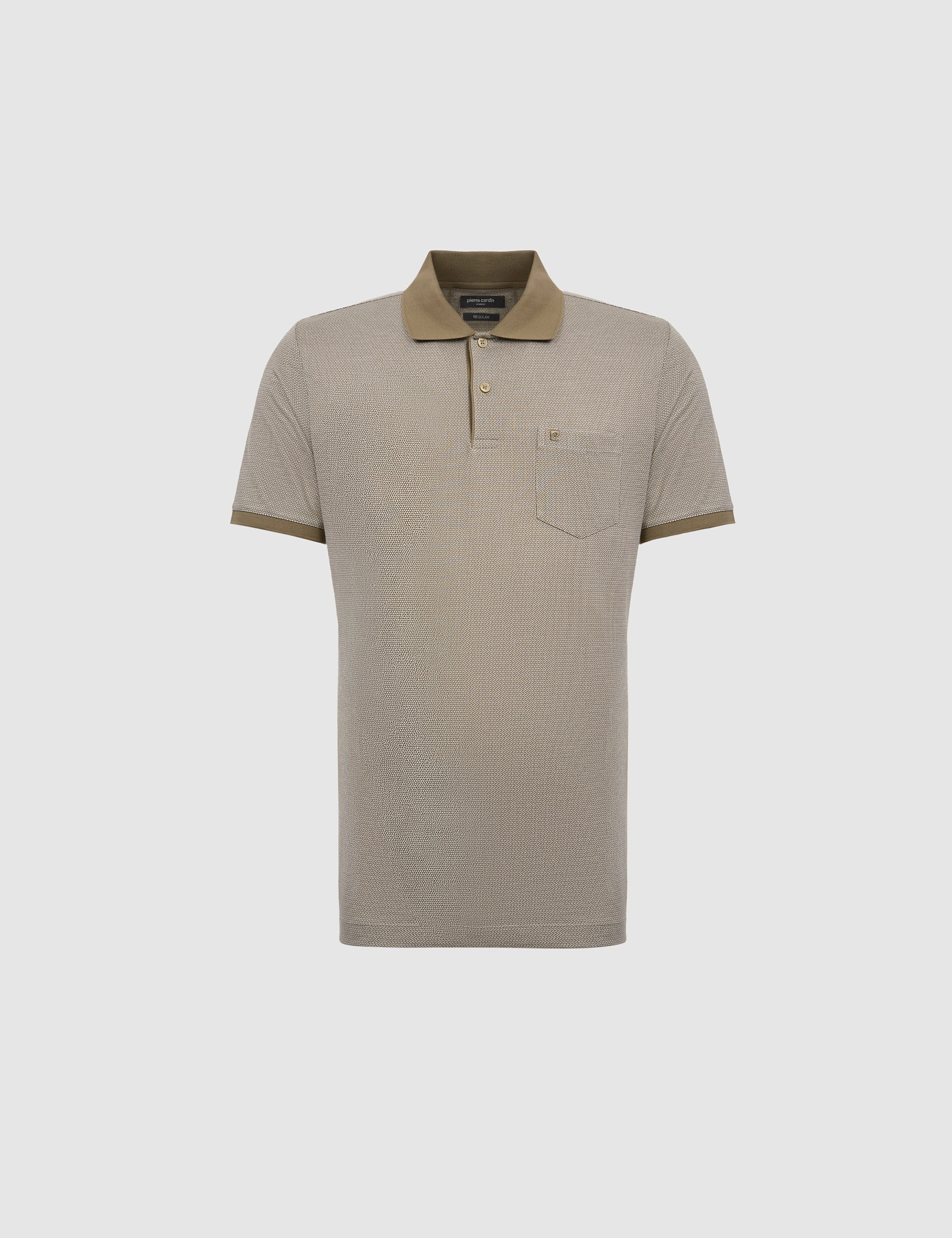 Haki Regular Fit Düğmeli Polo Yaka Tişört - 50321167019