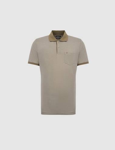 Haki Regular Fit Düğmeli Polo Yaka Tişört