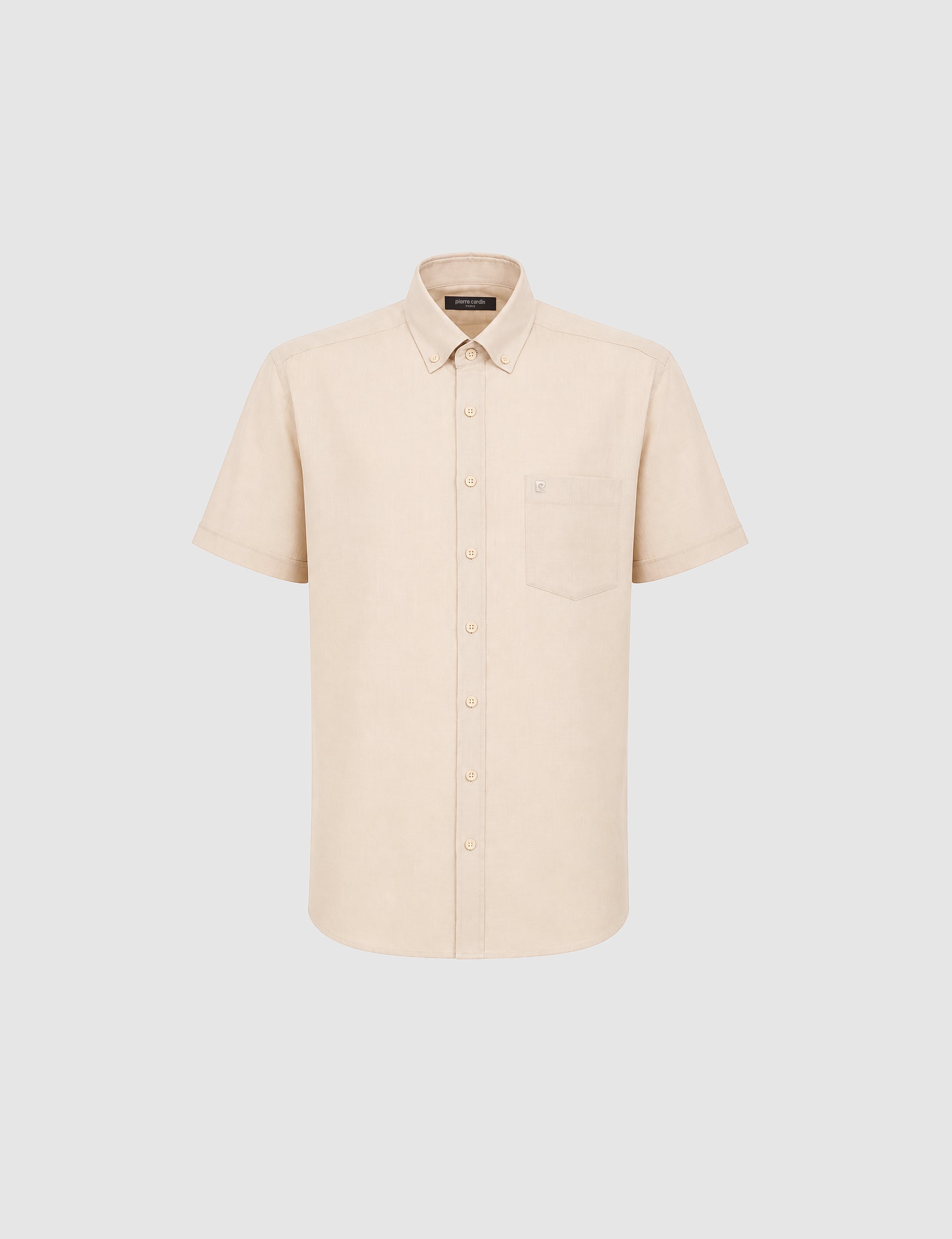 Bej Regular Fit Kısa Kollu Gömlek - 50320916007