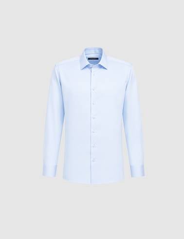 Açık Mavi Non İron Kolay Ütülenebilir Regular Fit Uzun Kollu Basic Gömlek