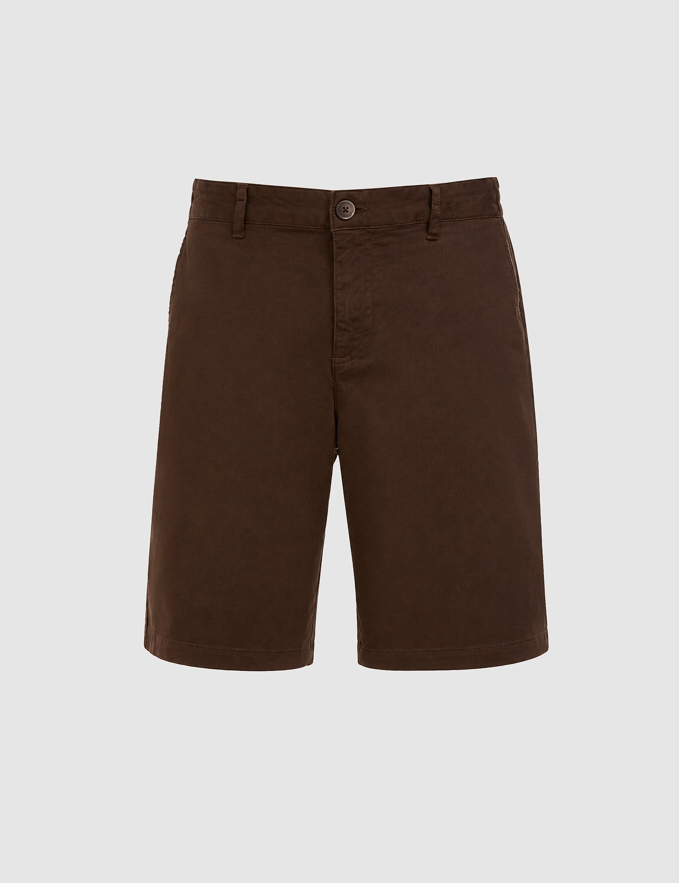 Koyu Kahverengi Slim Fit Dokuma Şort