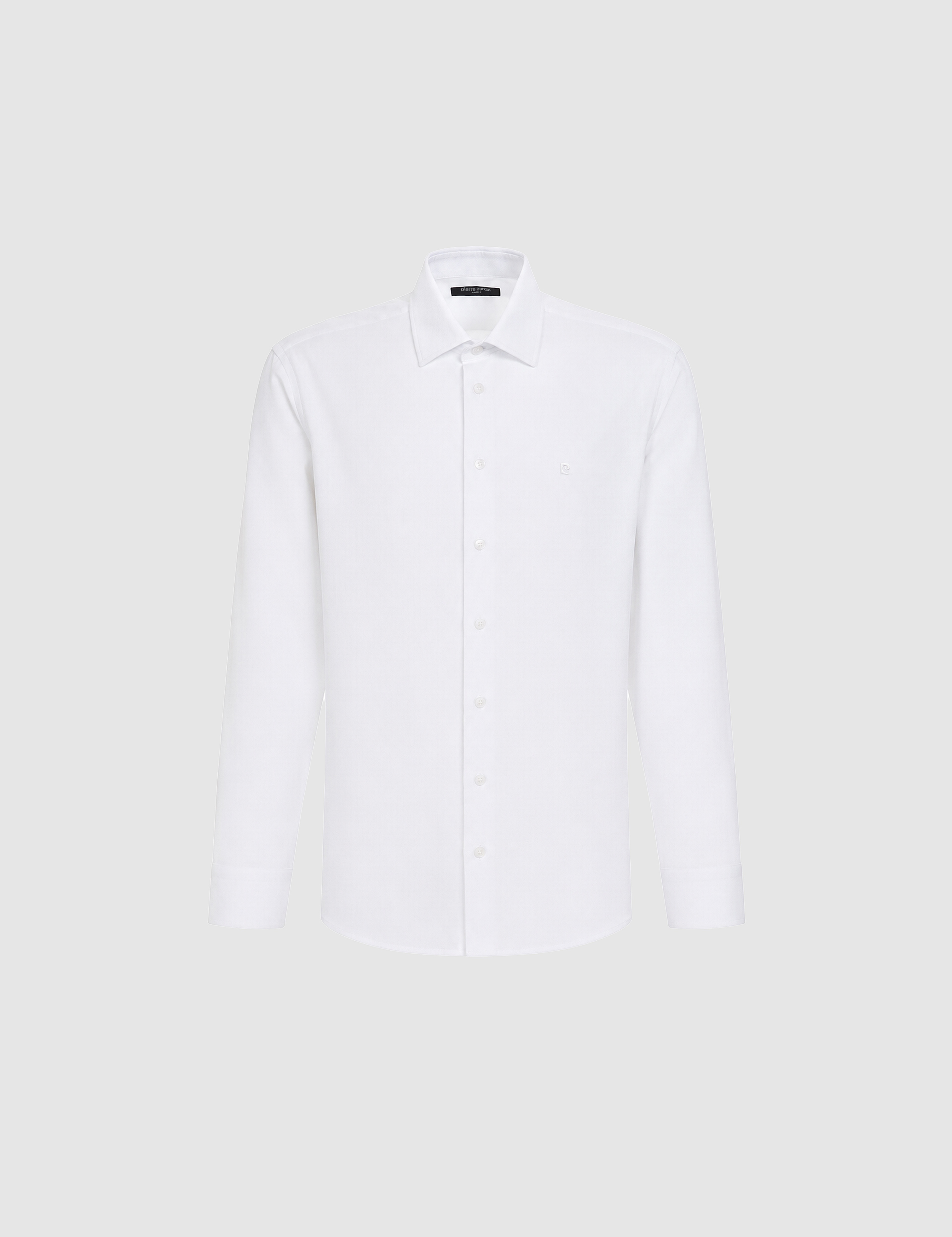 Beyaz Regular Fit Uzun Kollu Gömlek - Image 7