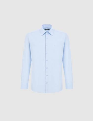 Açık Mavi Regular Fit Uzun Kollu Gömlek