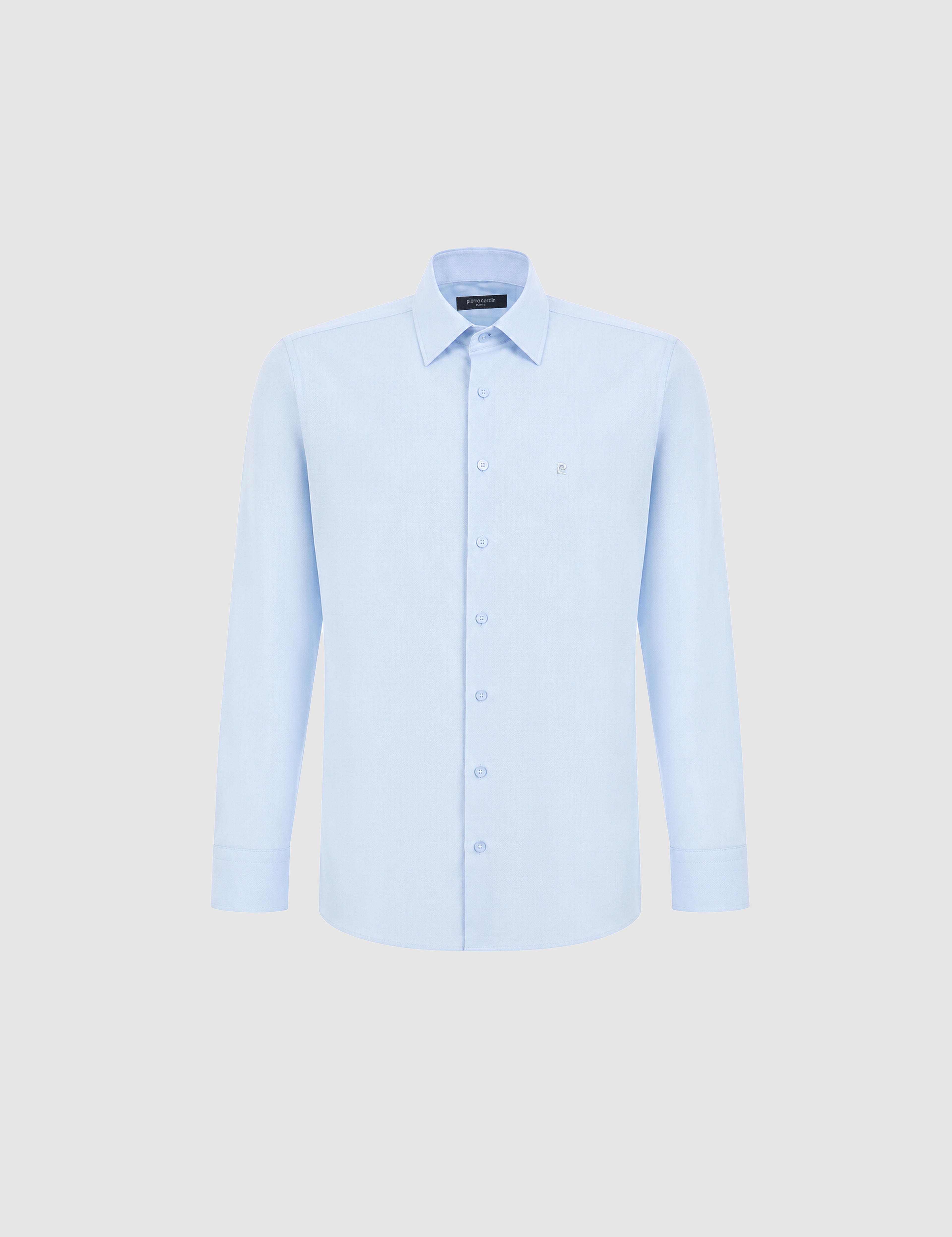 Açık Mavi Regular Fit Uzun Kollu Gömlek - Image 7